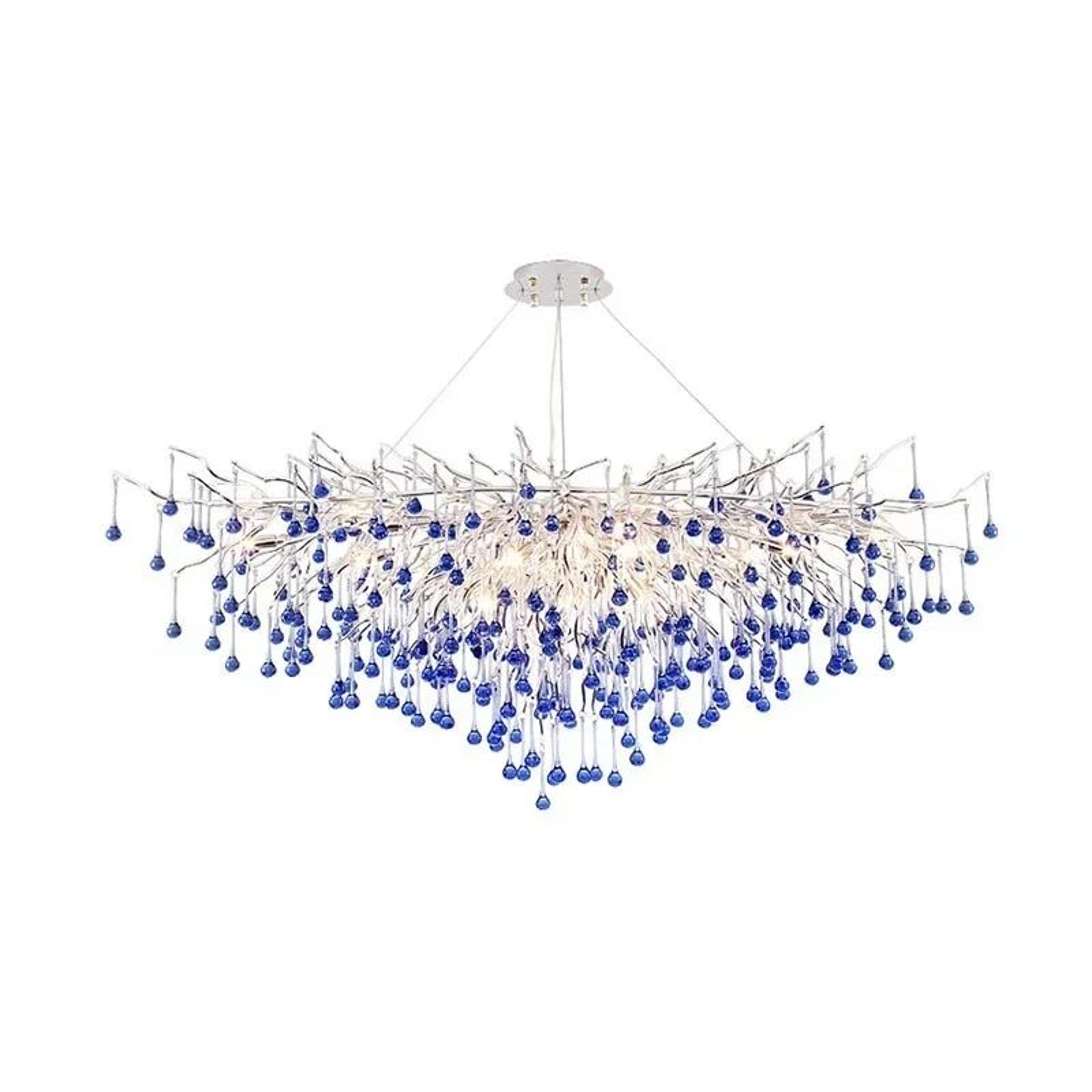 Luxury Crystal Branch Chandelier Modern Teardrop Ceiling Light For Living Room Dining Space 11