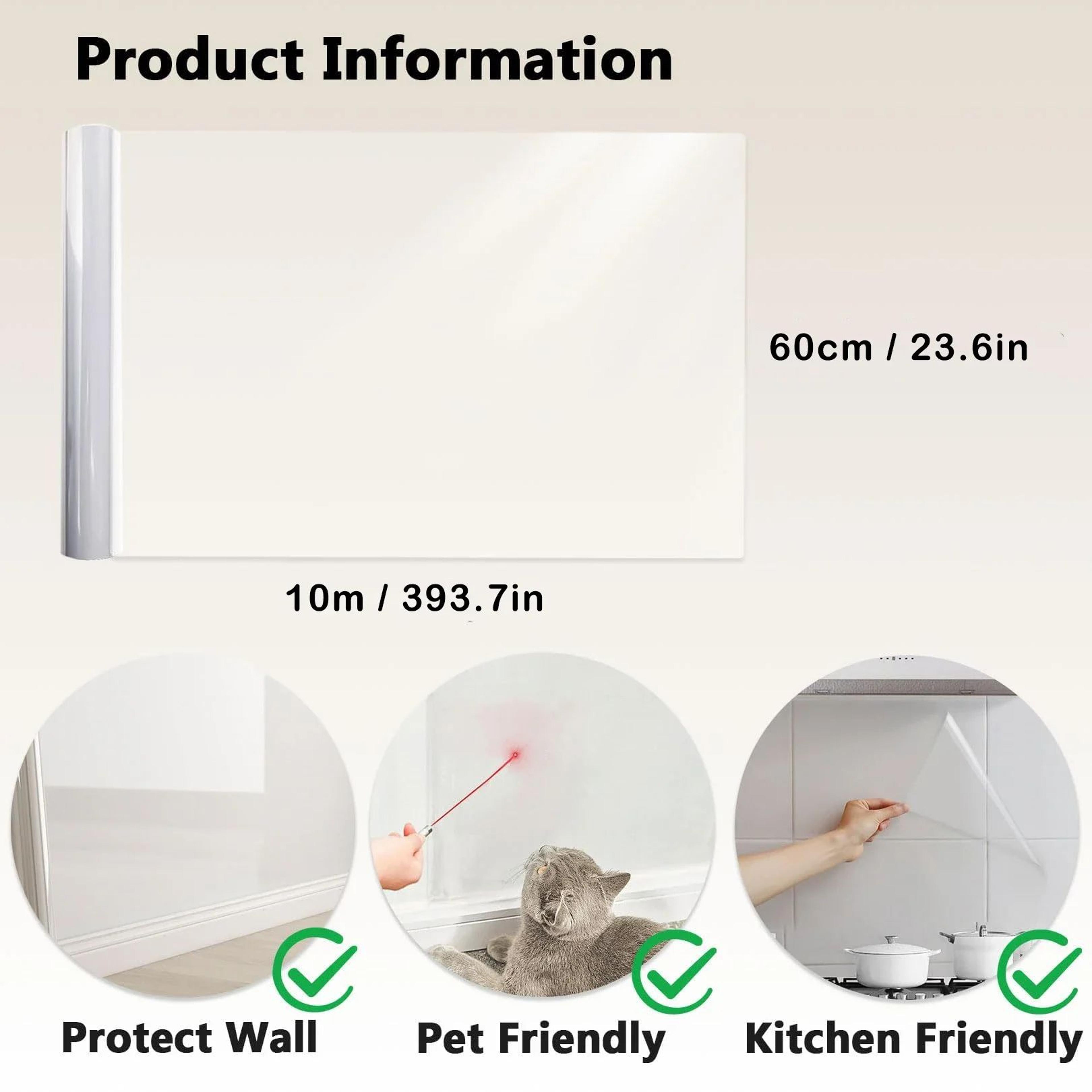Transparent Kitchen Wall Protective Film Oil Proof Waterproof Wall Sticker Cover 11