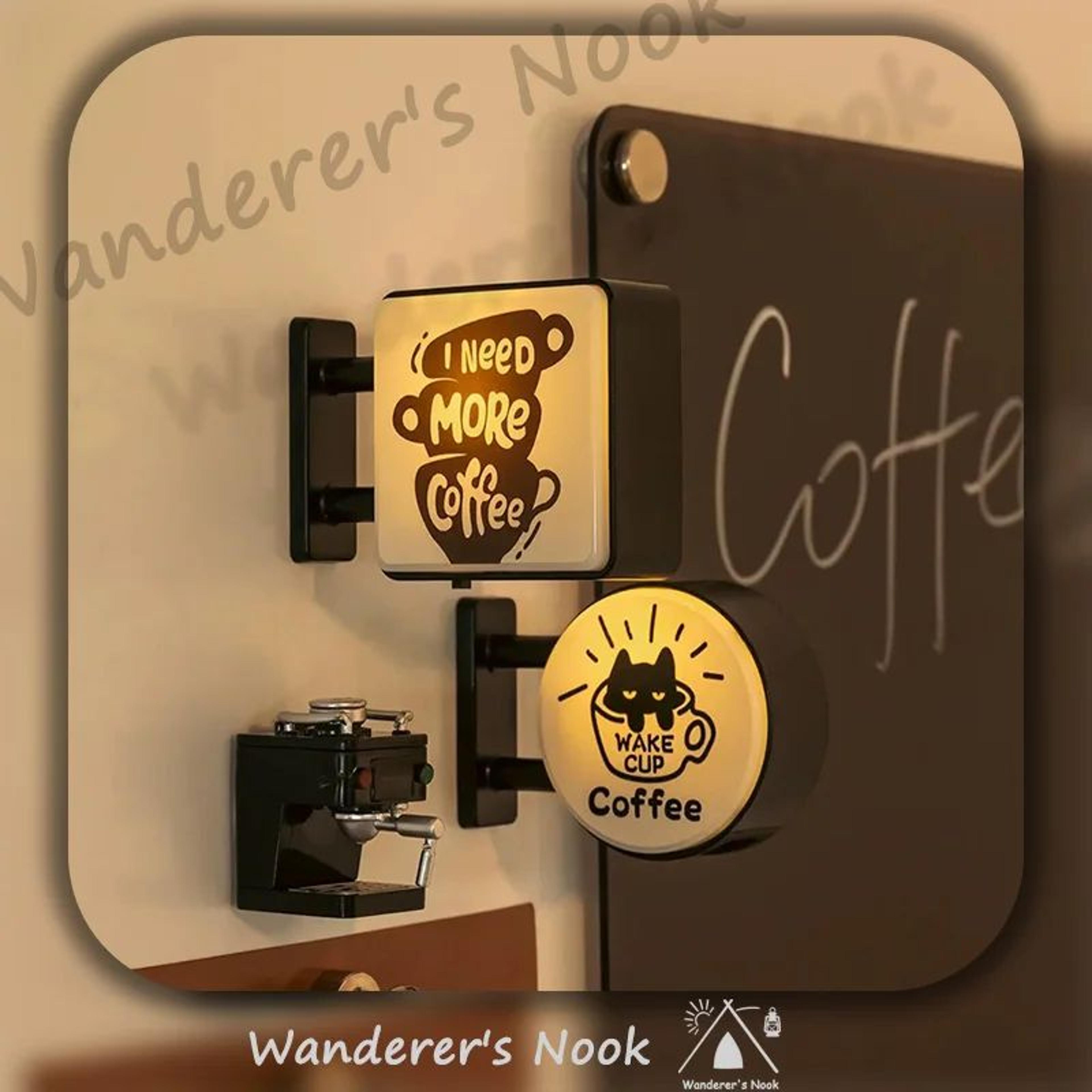 Mini Coffee Light Sign Fridge Magnet LED Coffee Decor For Kitchen And Coffee Bar 2