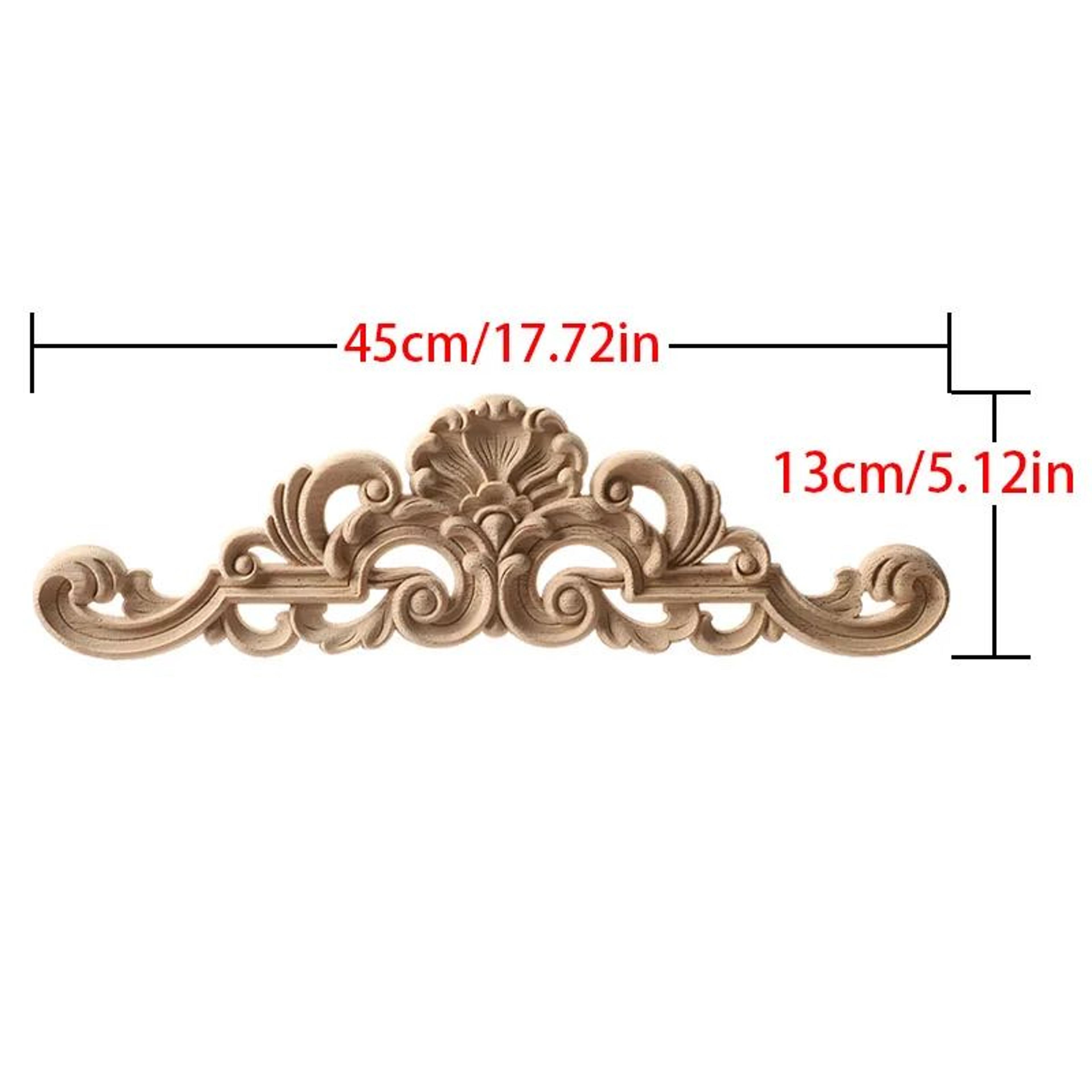 Carved Wood Corner Strip Applique Decorative Furniture Trim 20