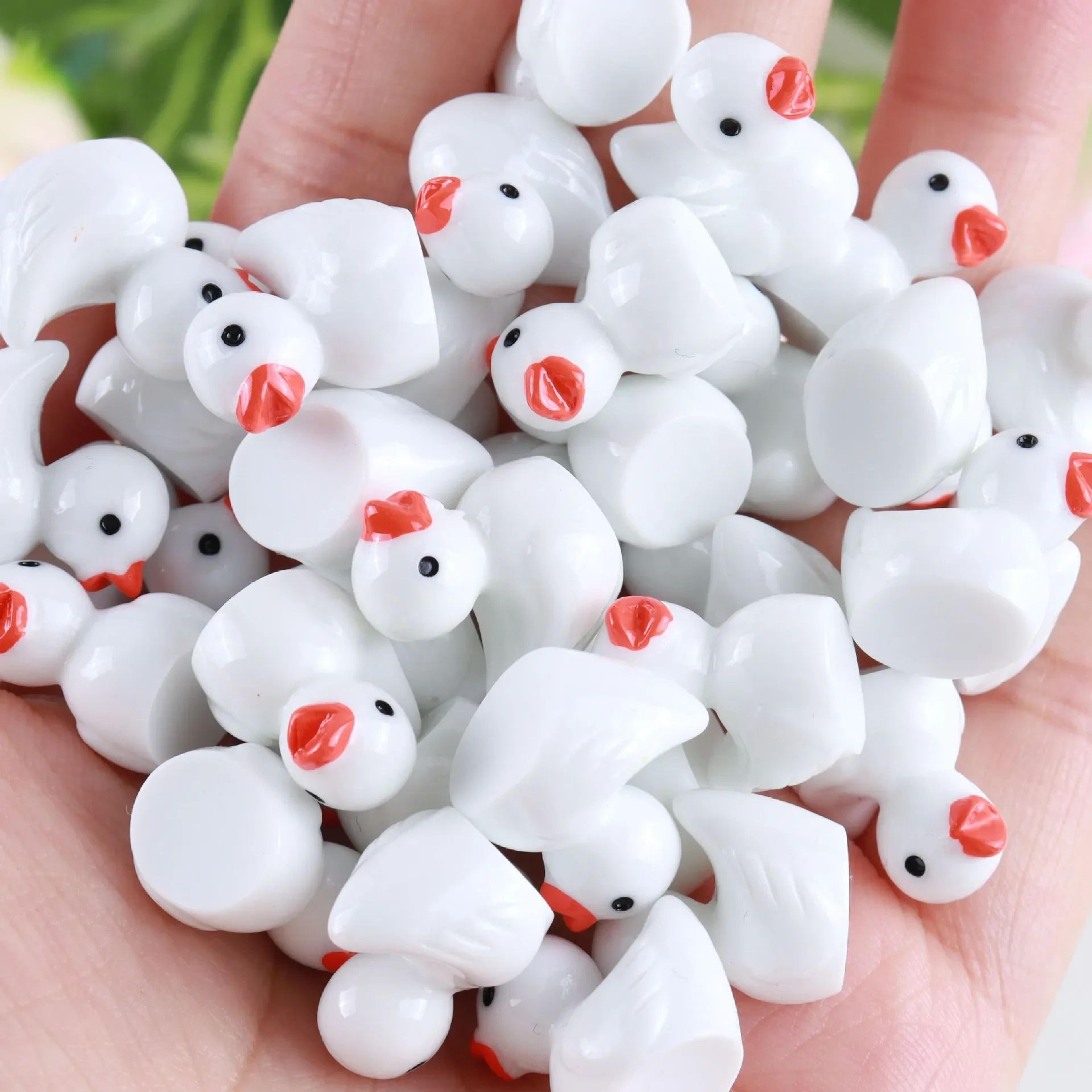 Mini Resin Duck Figurines Cute Micro Landscape DIY Decor Set 6