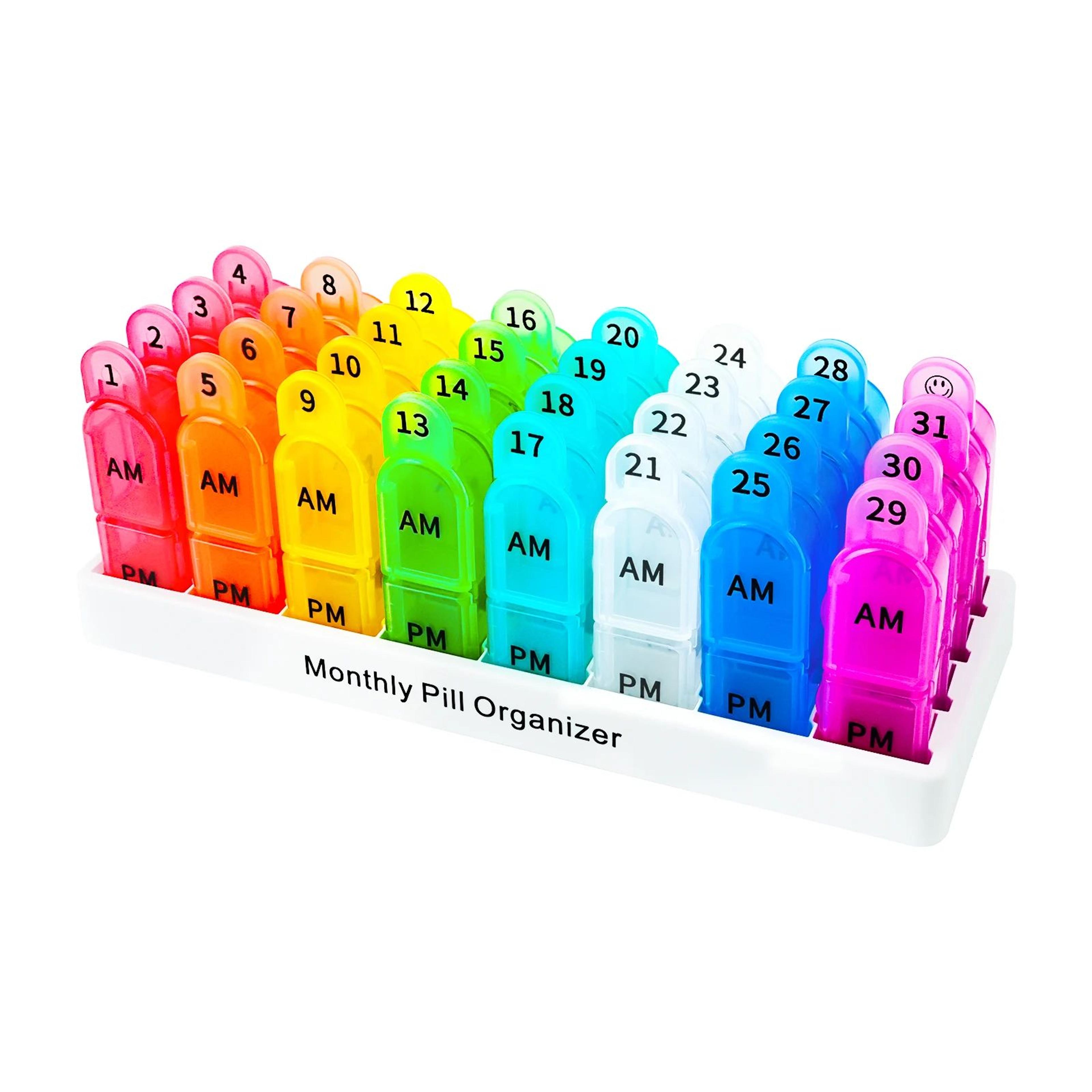 Weekly Monthly Pill Organizer Portable Travel Pill Case 10