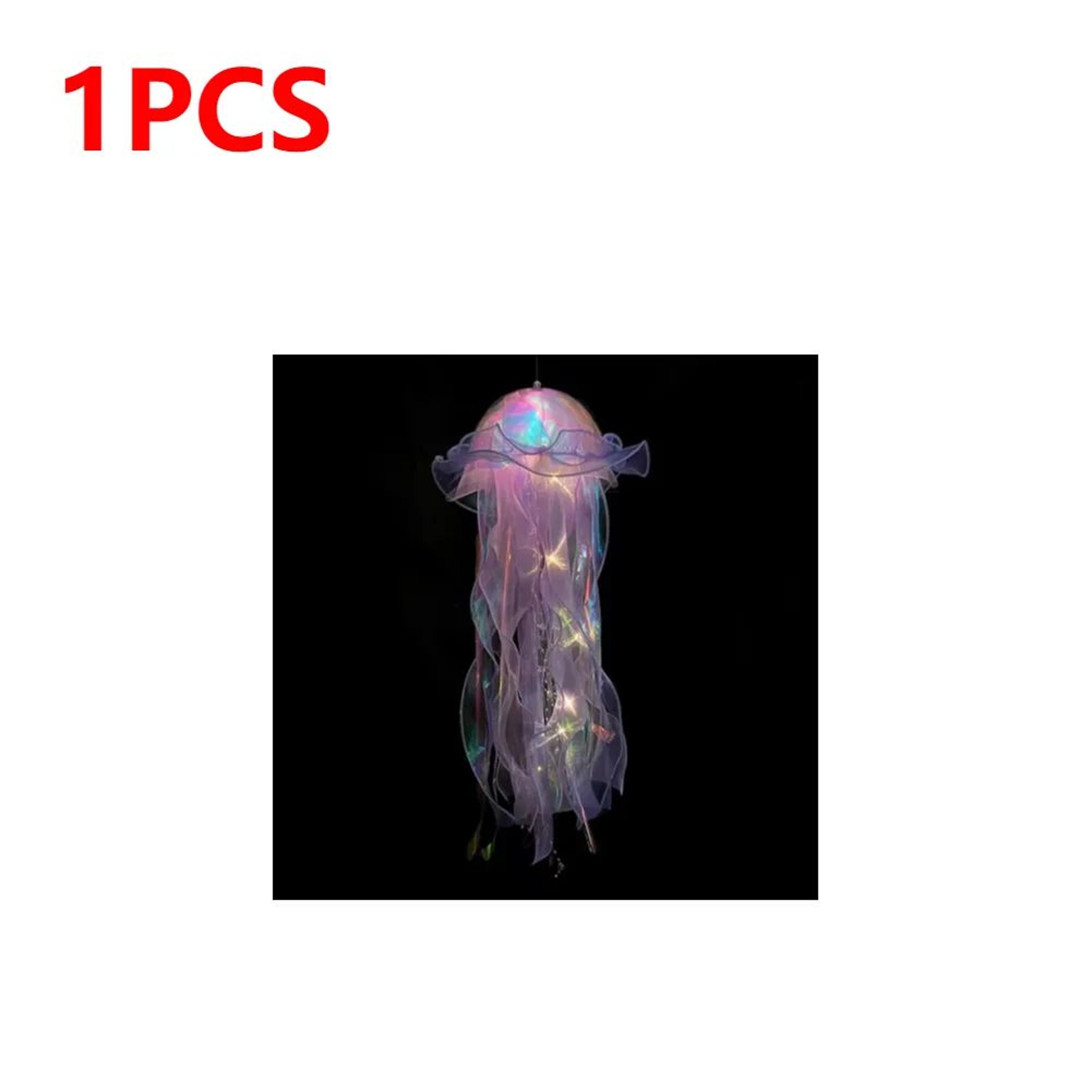 DIY Jellyfish Hanging Light Colorful Bedroom Ceiling Lamp For Kids 14