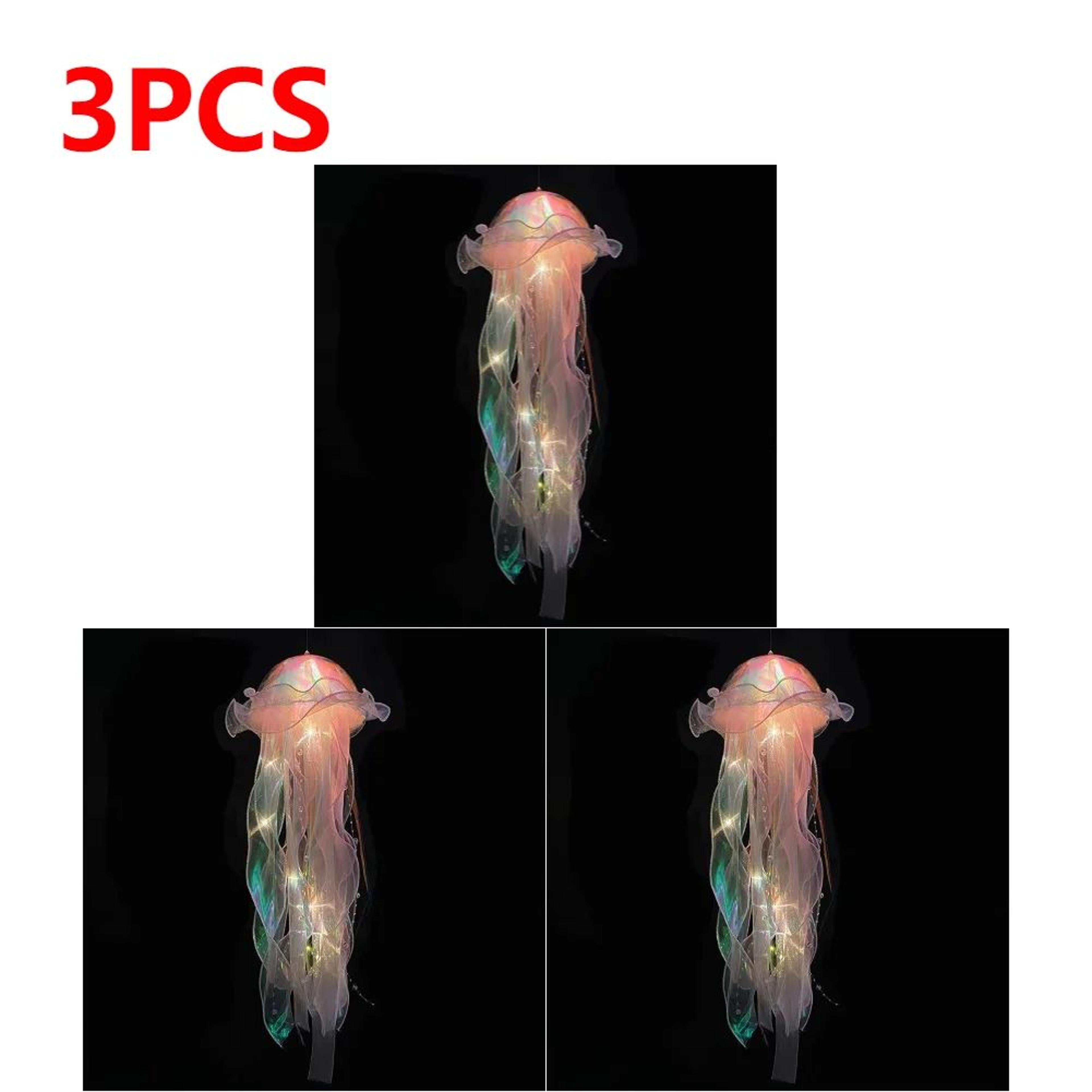 DIY Jellyfish Hanging Light Colorful Bedroom Ceiling Lamp For Kids 11