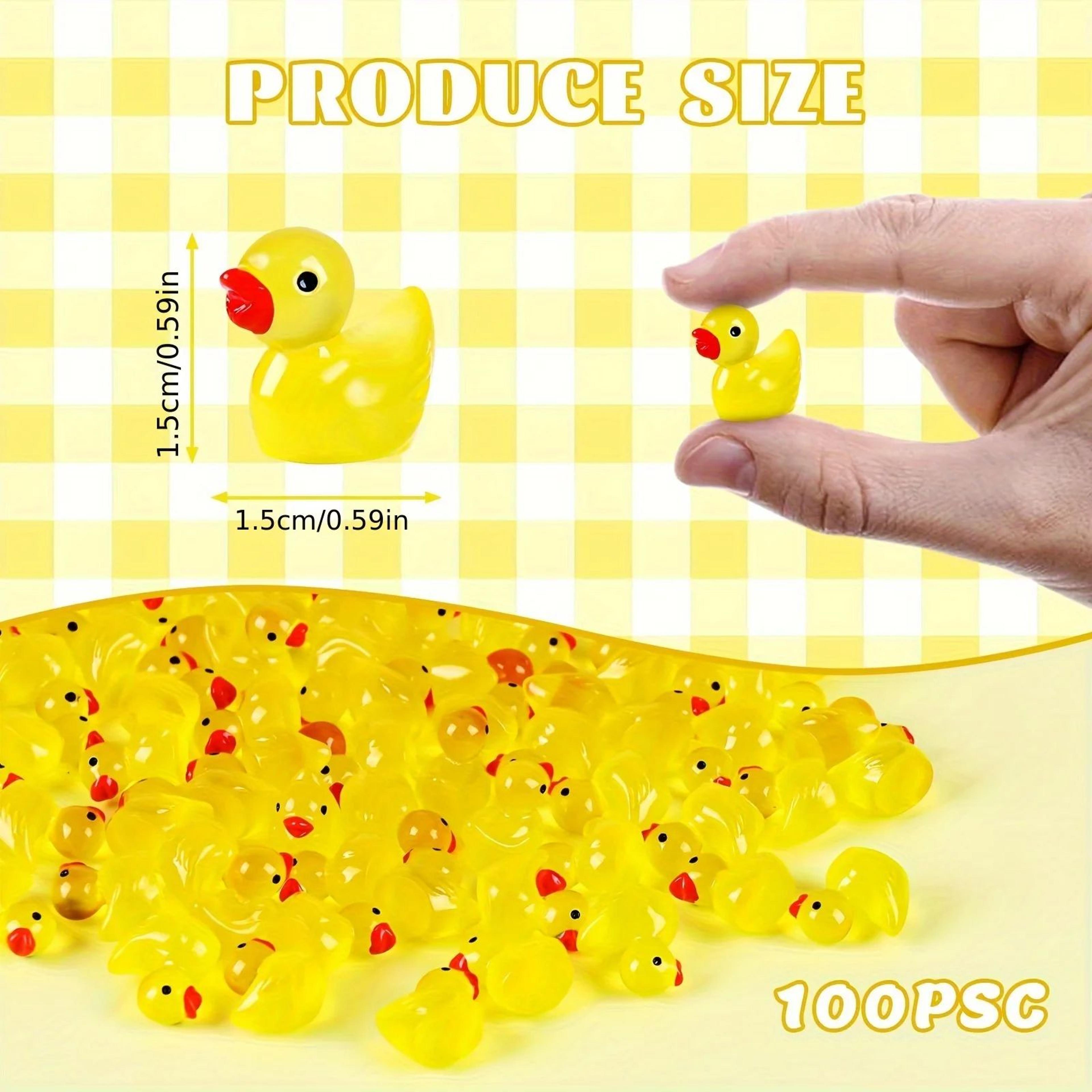Glow In The Dark Mini Duck Figurines Set For DIY Decor And Crafts 5