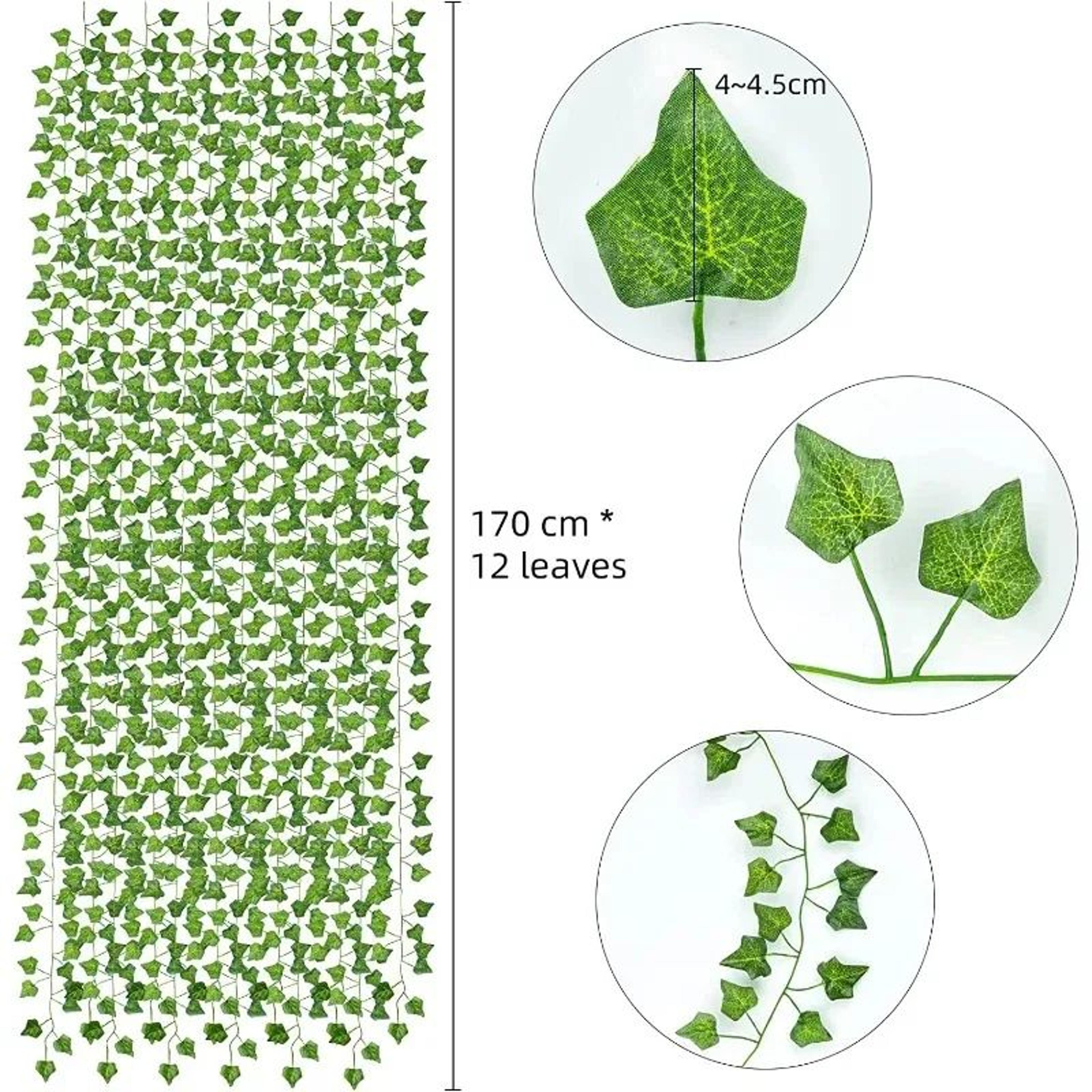 EverGreen Ivy Leaf Vine Artificial Plant Hanging Decor 4