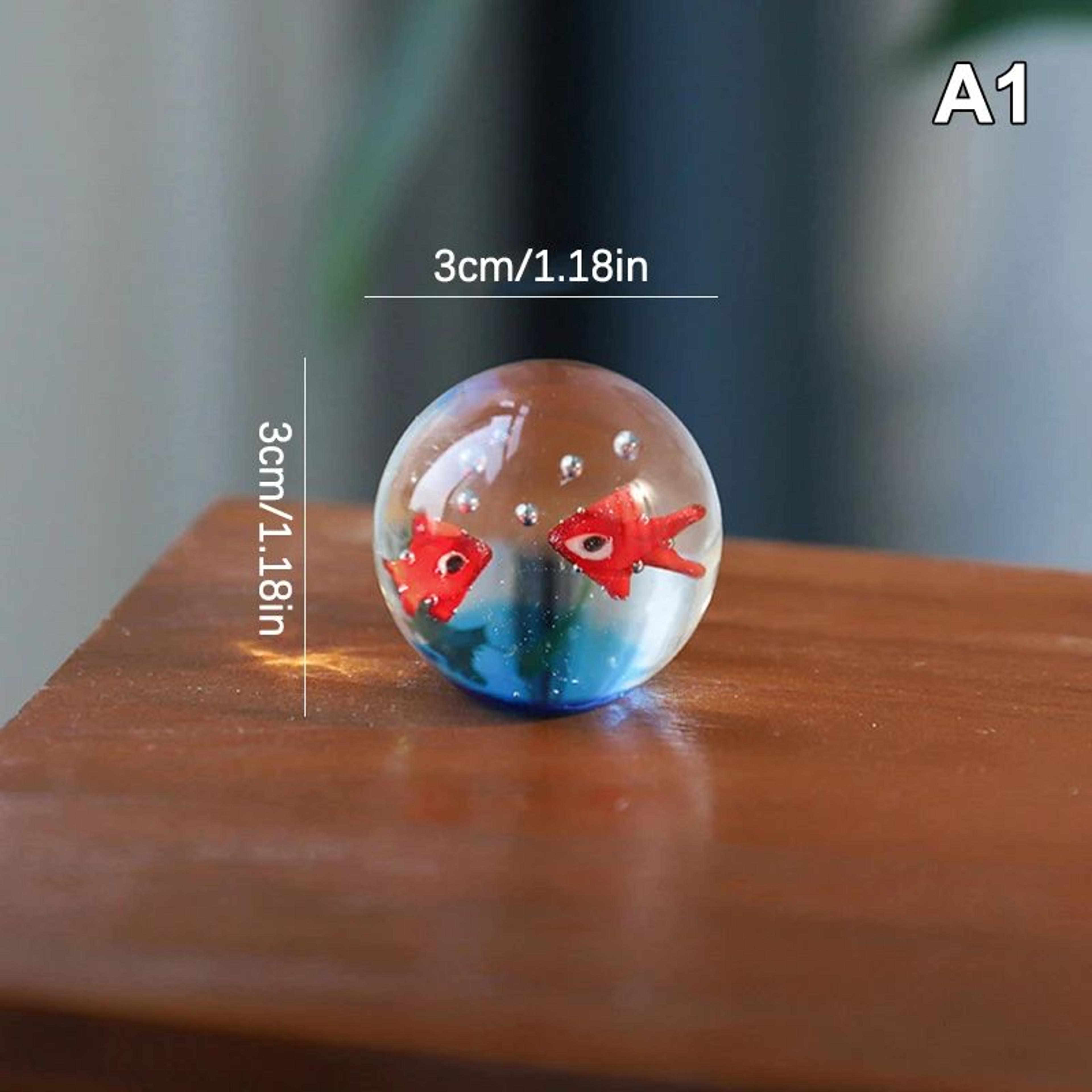 Handcrafted Glass Fish Figurine Mini Pocket Ornament For Desk And Home Decor 6