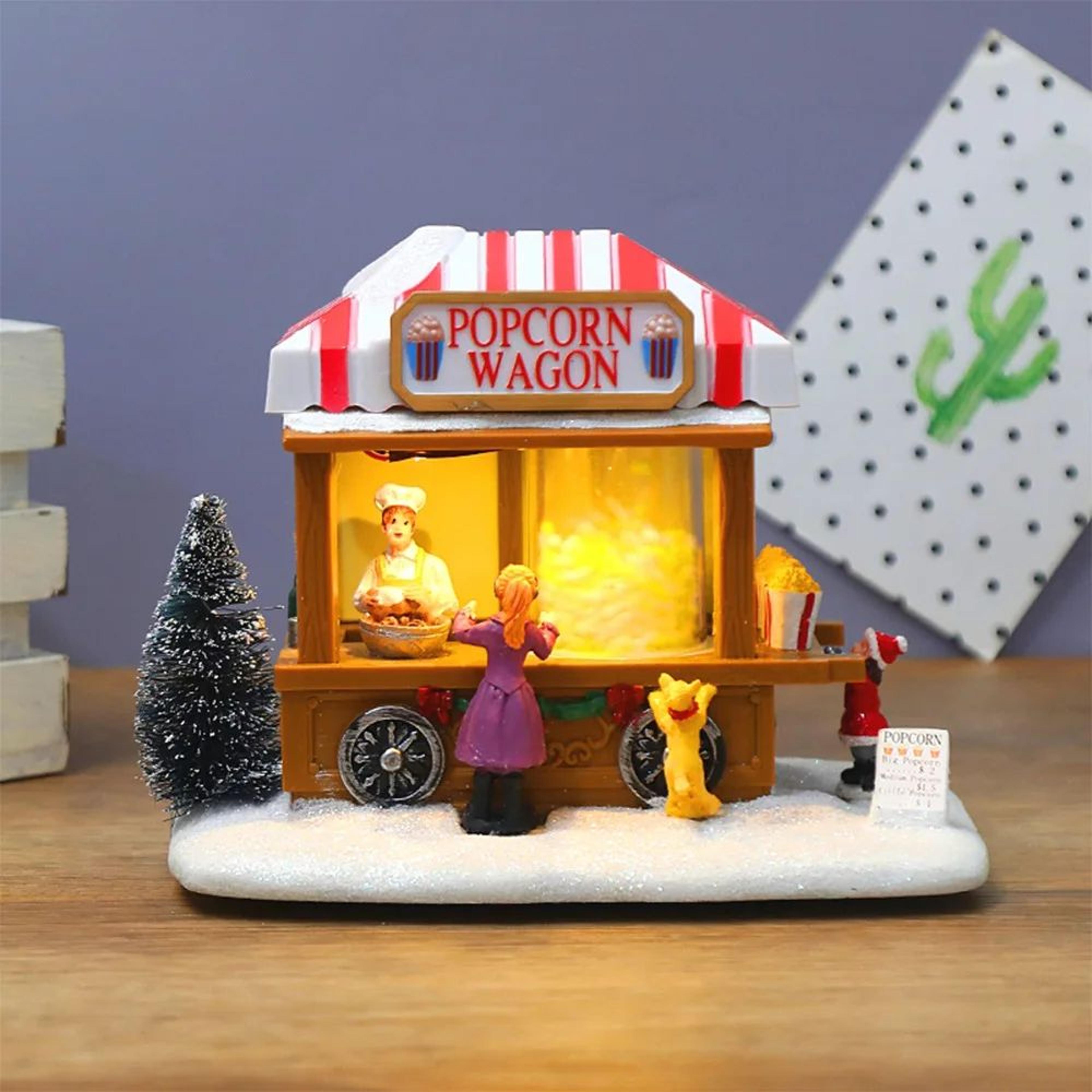 led christmas village house decor lighted holiday scene for desktop and home