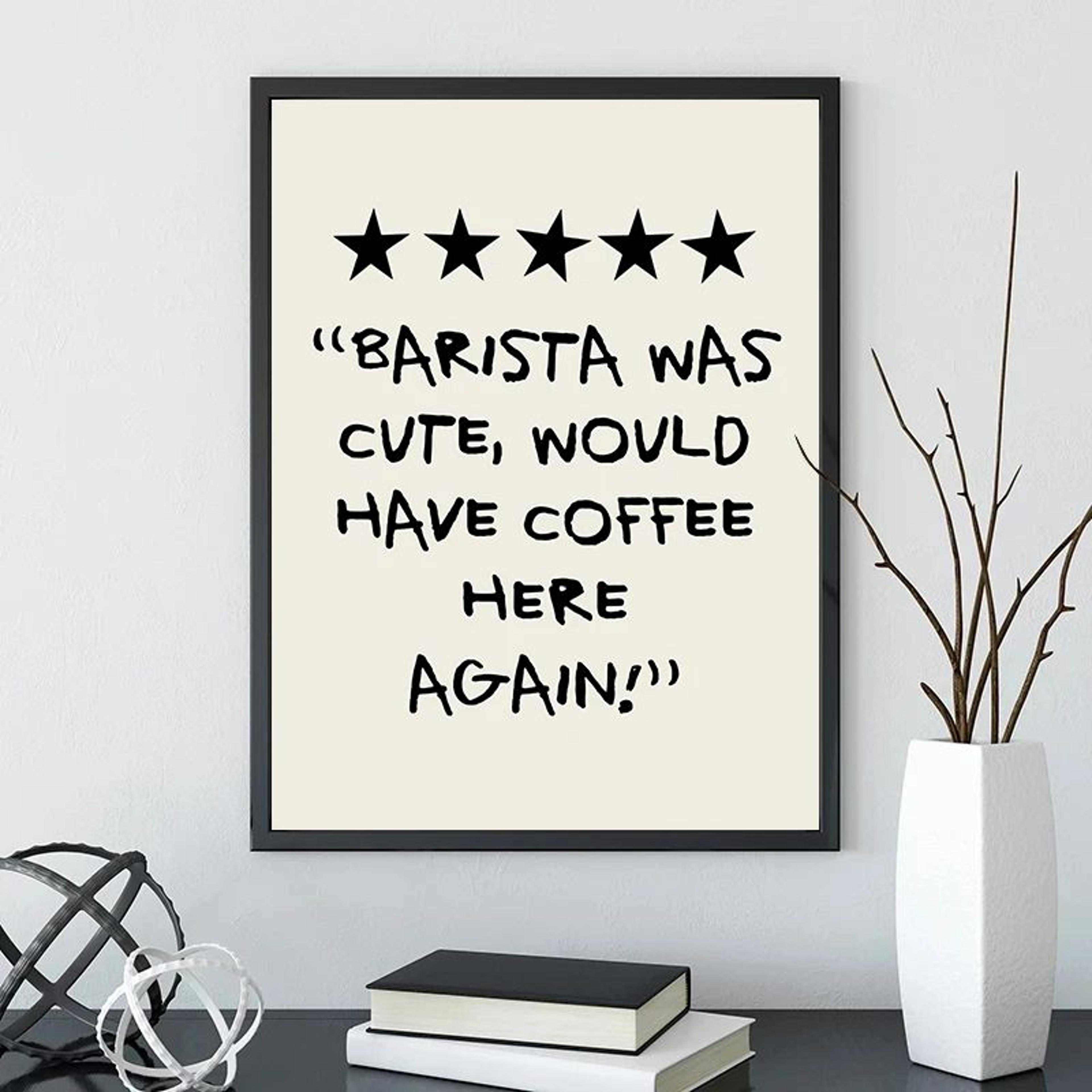Minimal Coffee Line Art Canvas Poster Modern Kitchen And Cafe Wall Decor 0