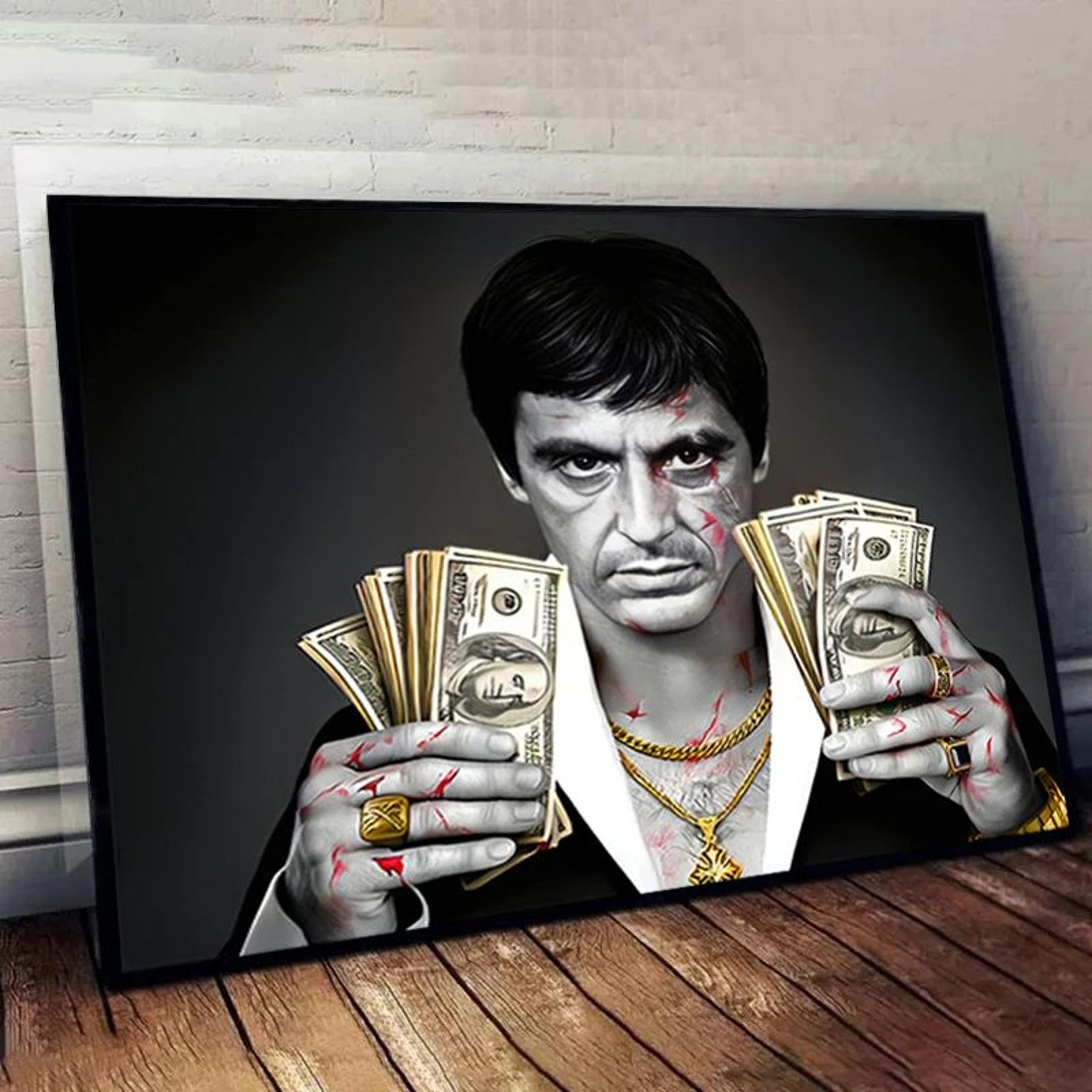 scarface movie canvas wall art tony montana poster for modern home decor