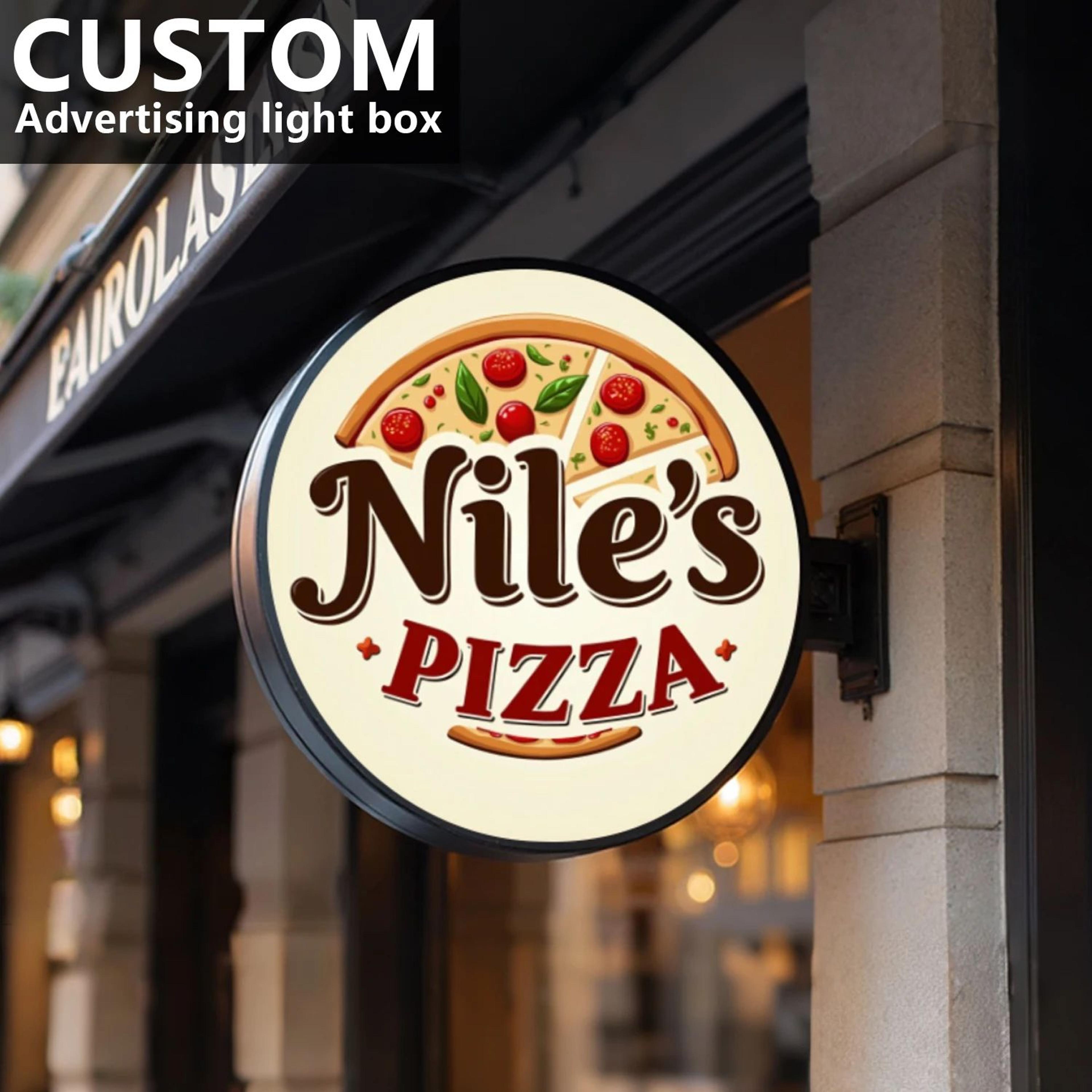 Custom LED Round Business Sign Double Sided Illuminated Logo Display 0