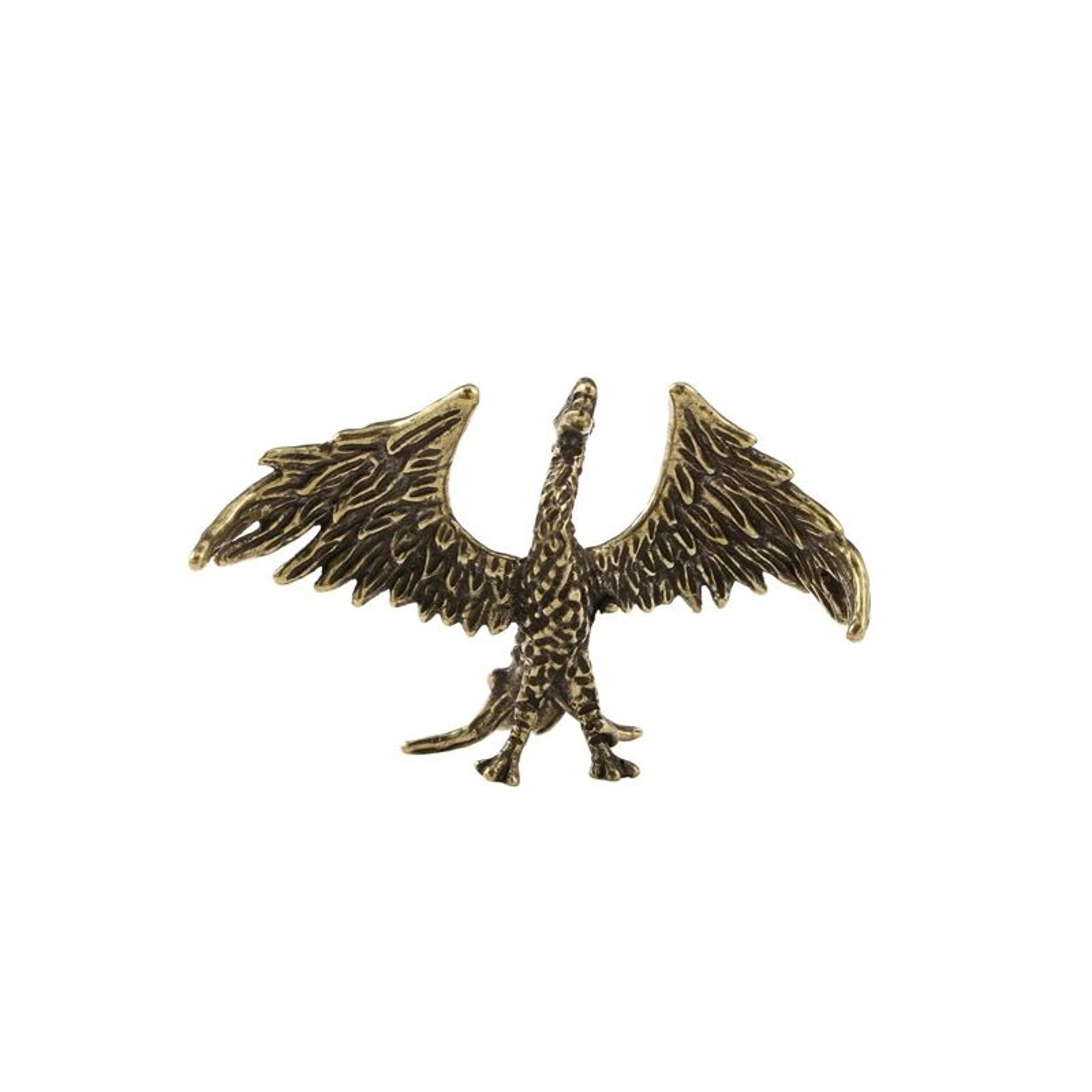 Solid Brass Phoenix Statue Feng Shui Wealth Luck Desk Decor 5