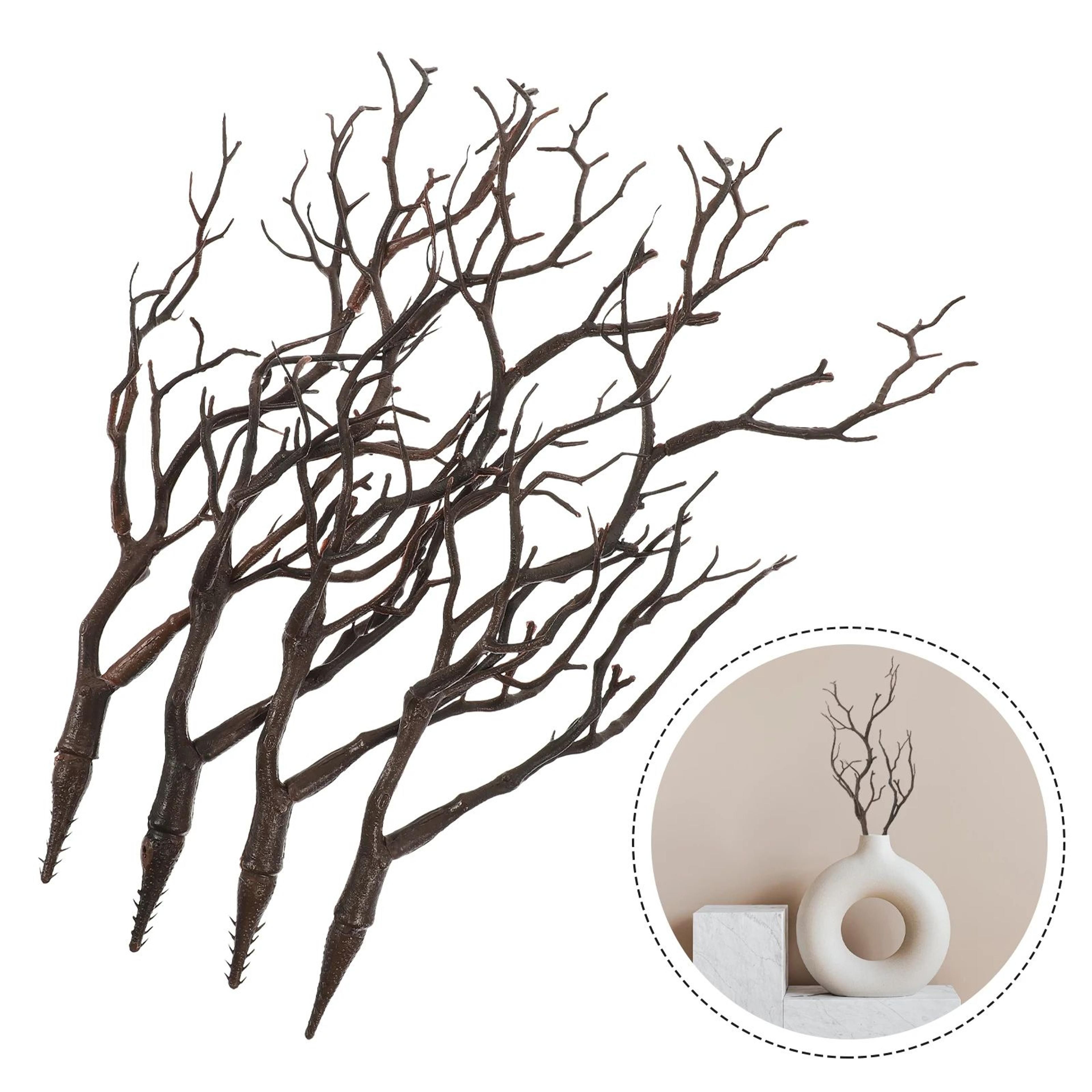 artificial antler branch decor dried look vase filler natural style home decor set