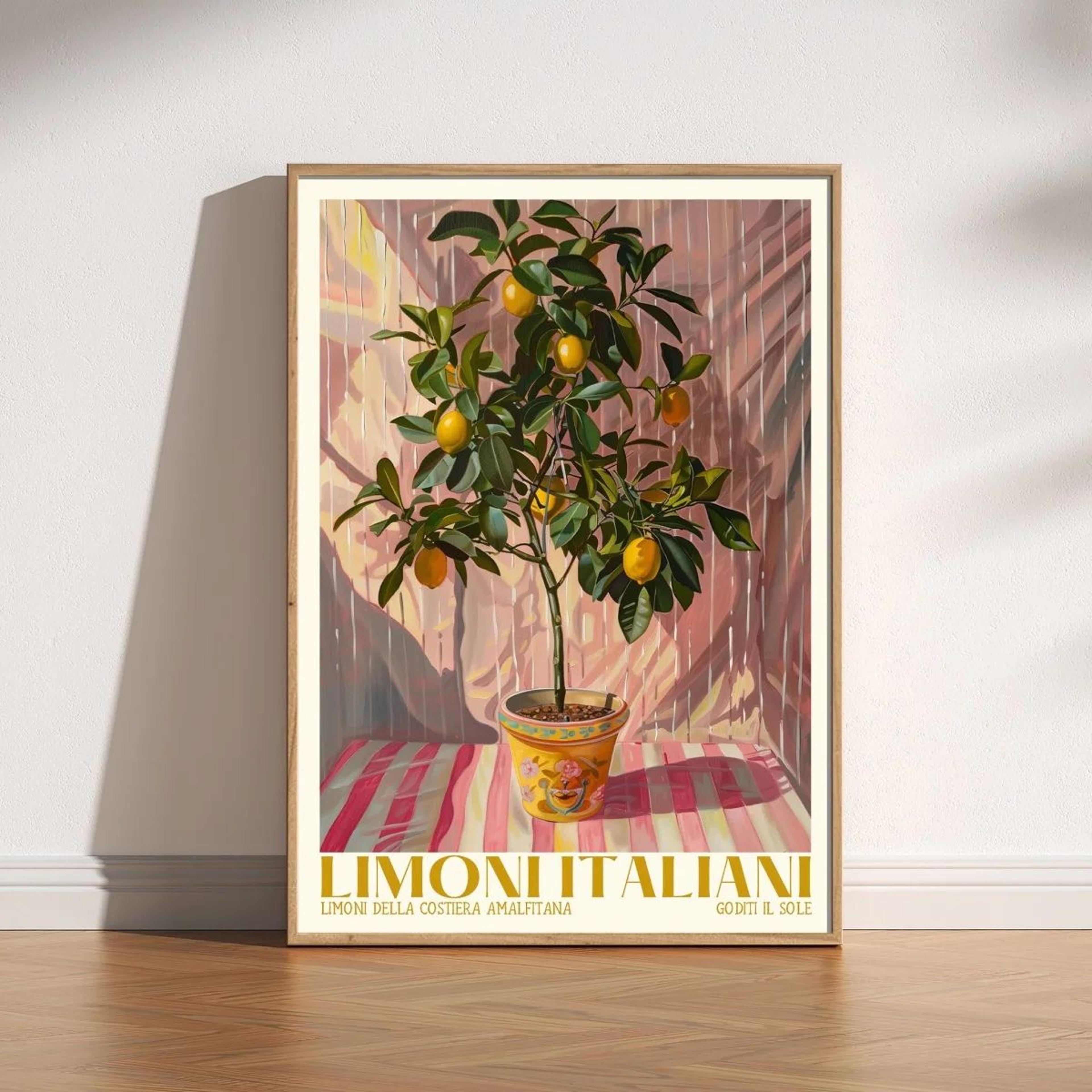 Italian Lemon Tree Wall Art Cottagecore Canvas Spring Landscape Decor 8