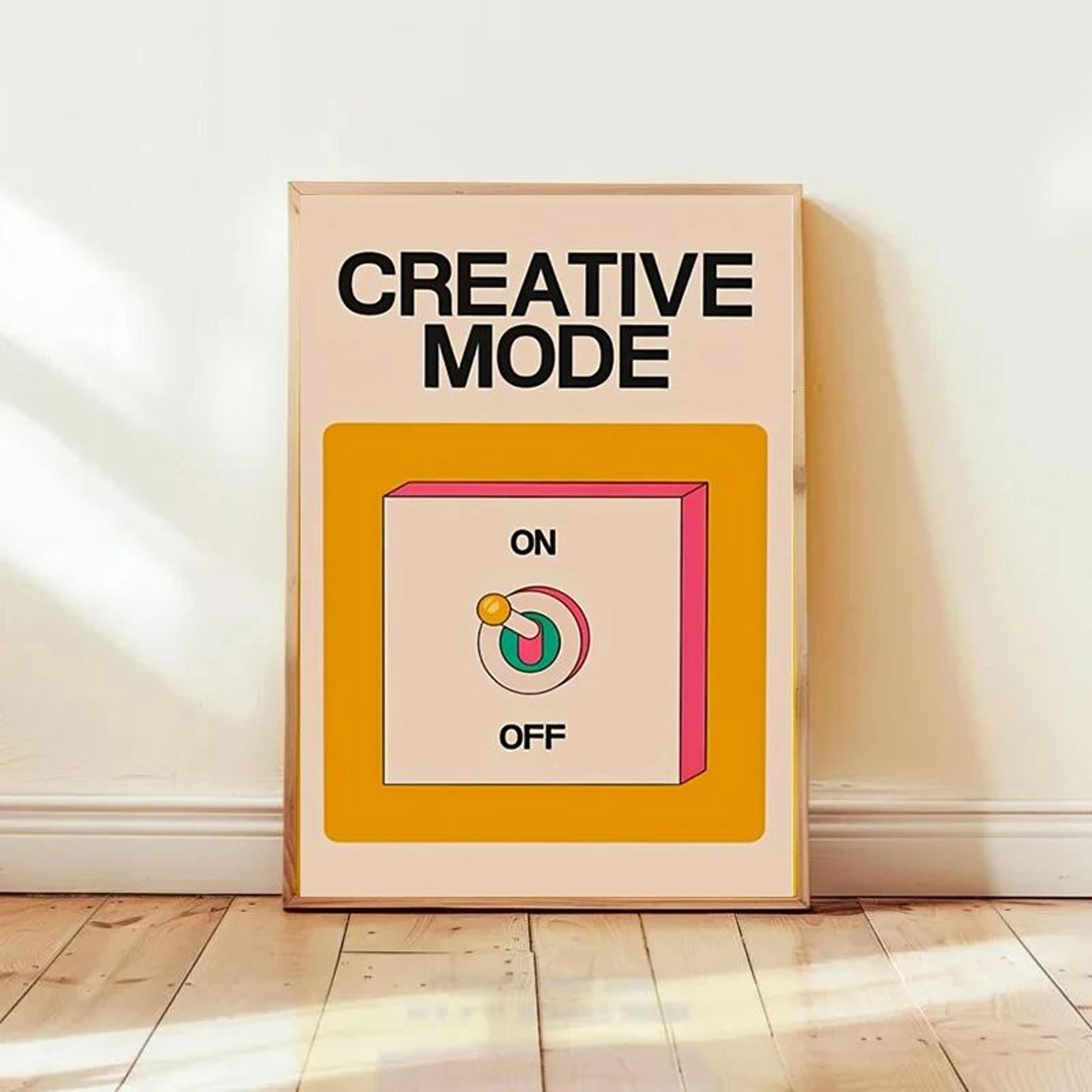 Mental Health Quote Wall Art Colorful Retro Cartoon Canvas Positive Decor 8
