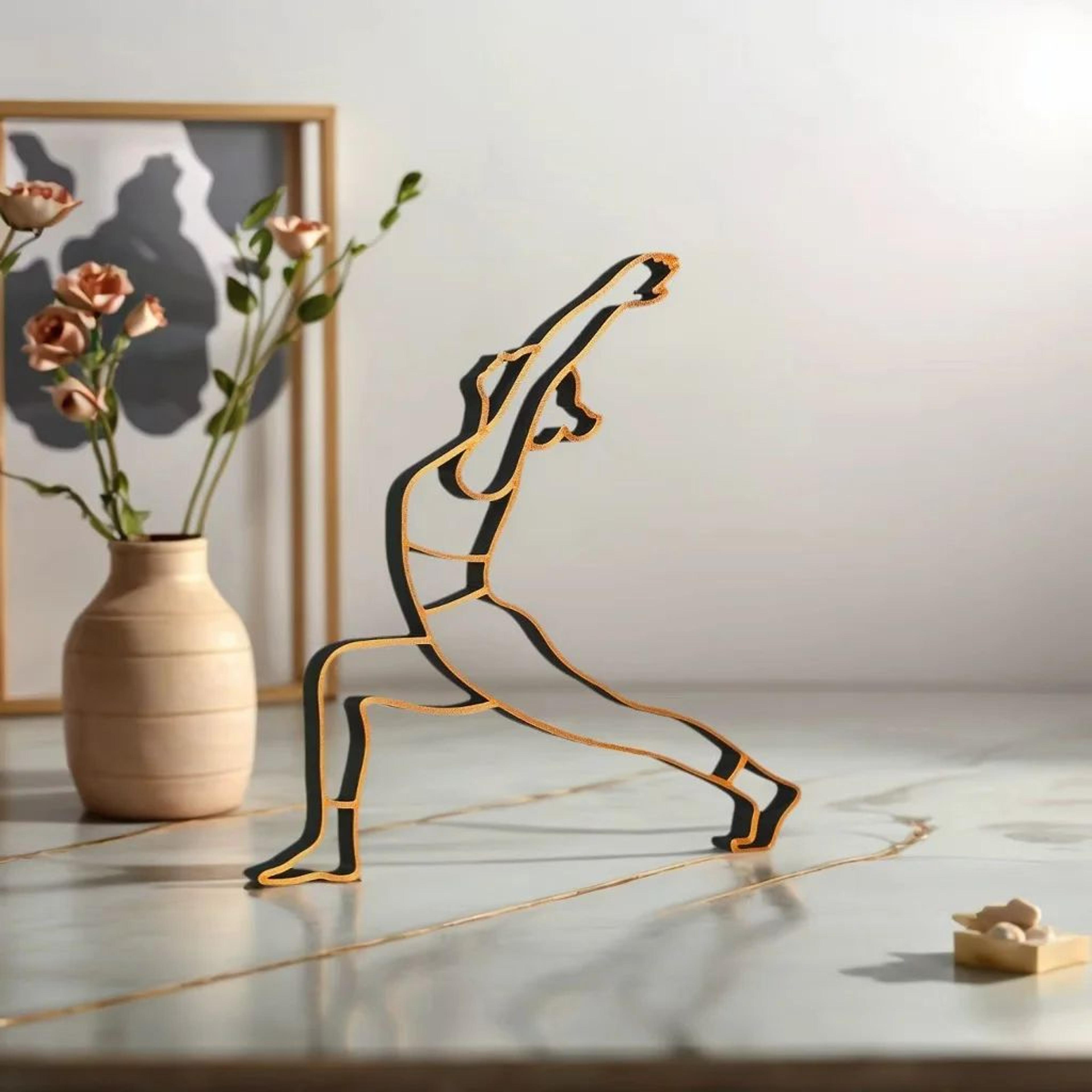 modern yoga sculpture zen home decor minimalist meditation statue
