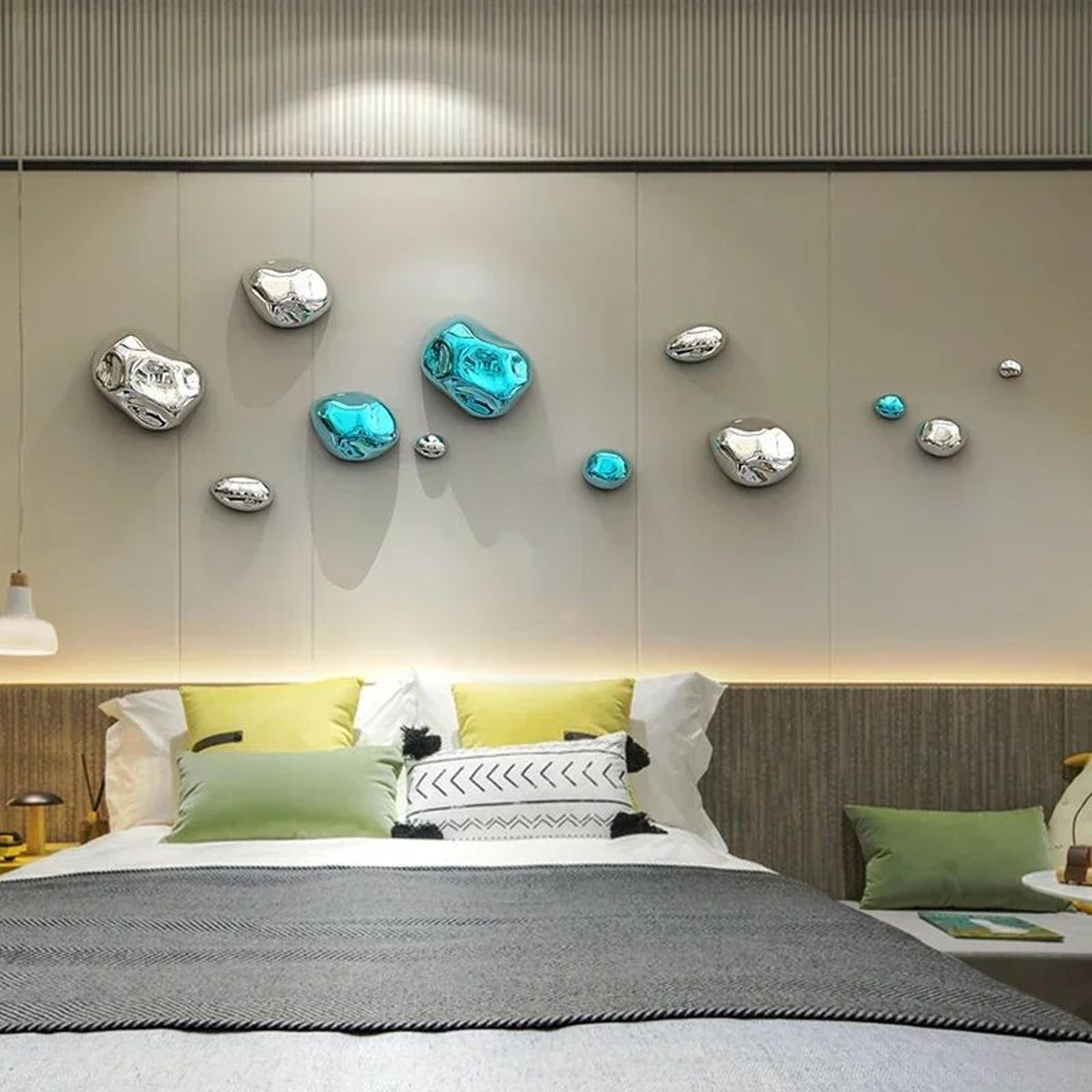 3d golden stone wall decor luxury textured wall hanging accent