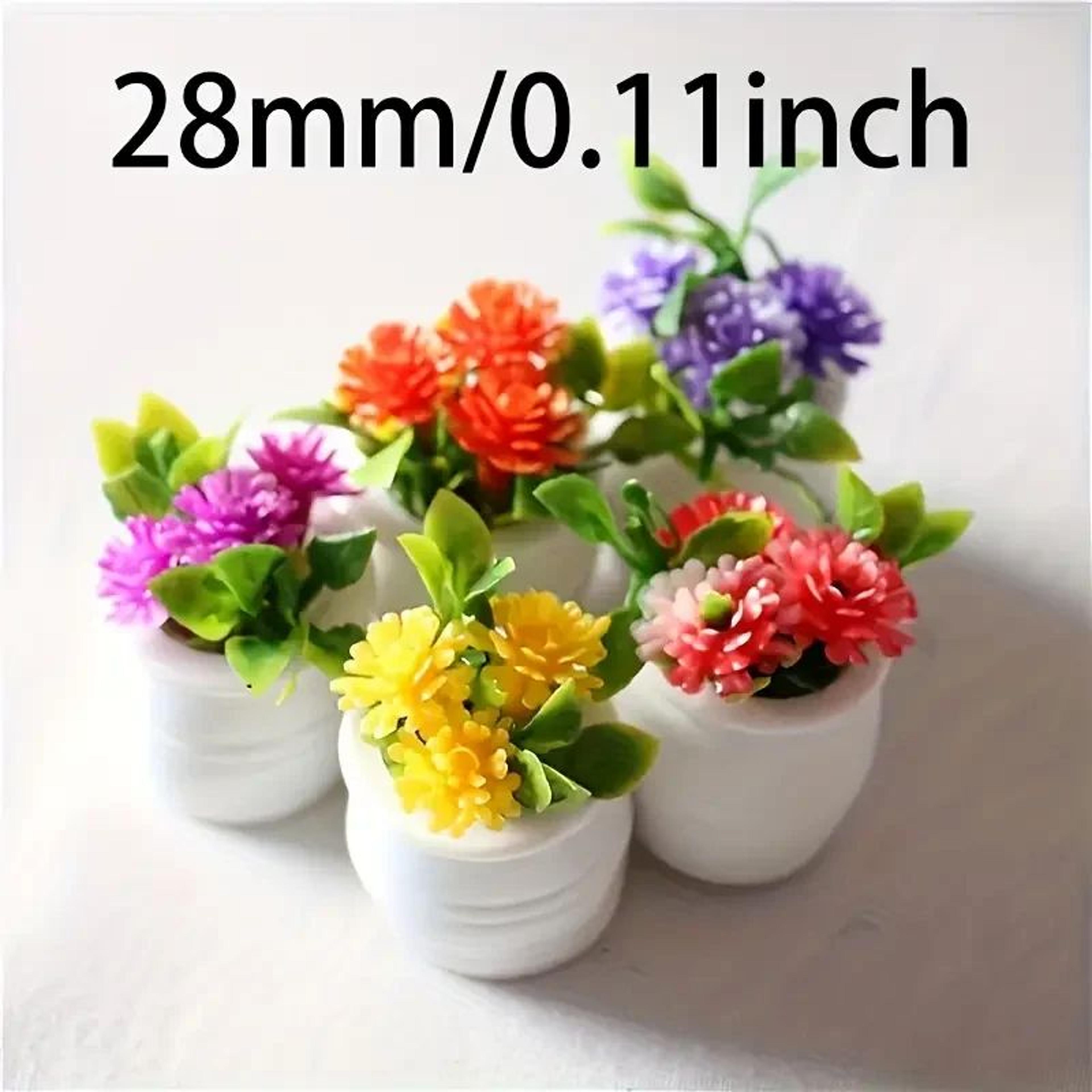 Mini Artificial Flower Pots Set Colorful Decorative Plants For Desk Car And Home 2