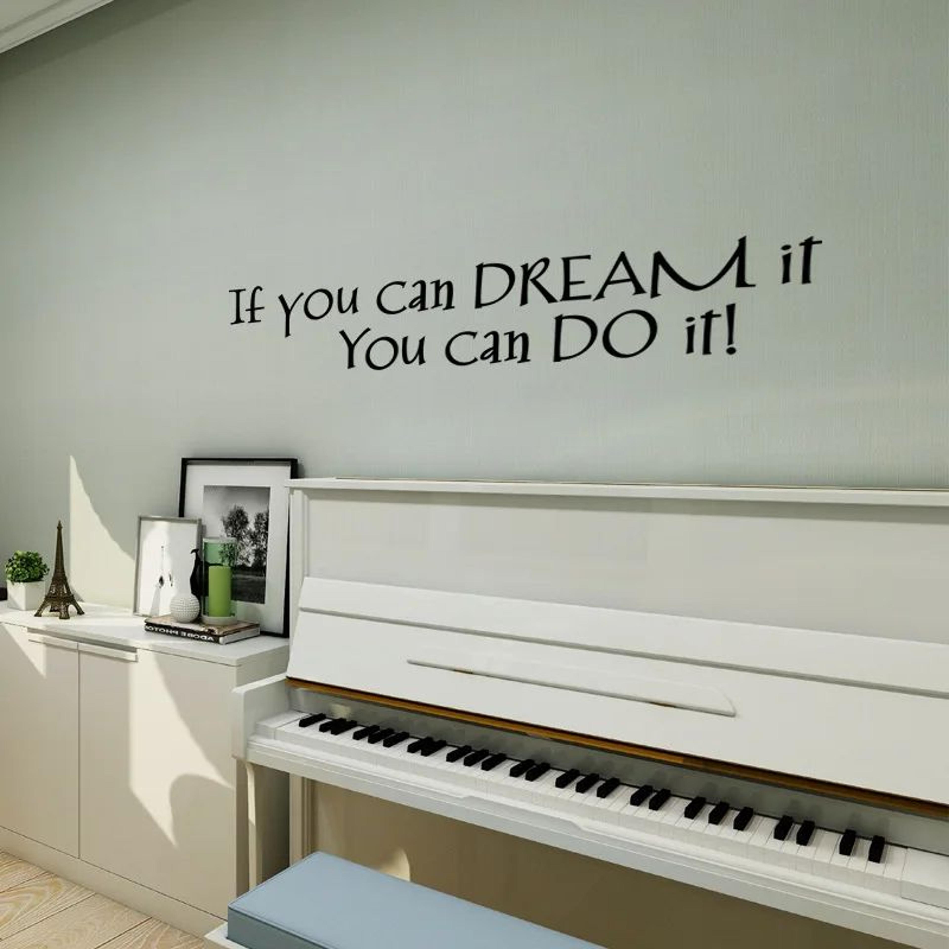 If You Can Dream It Wall Sticker Inspirational Quote Wall Decal Home Decor 4