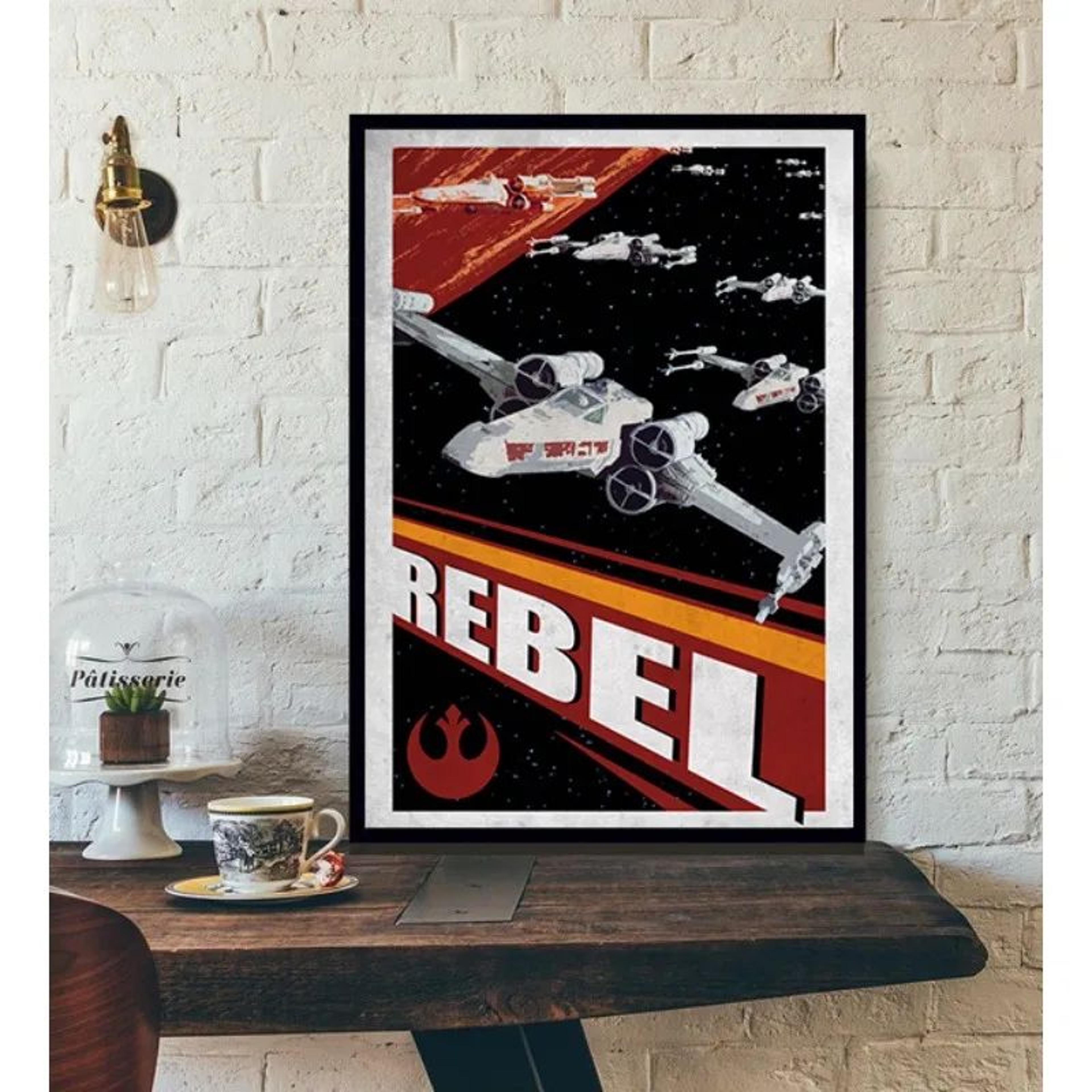 Galactic Retro Space Poster Vintage Sci Fi Wall Art Canvas Home Decor 2