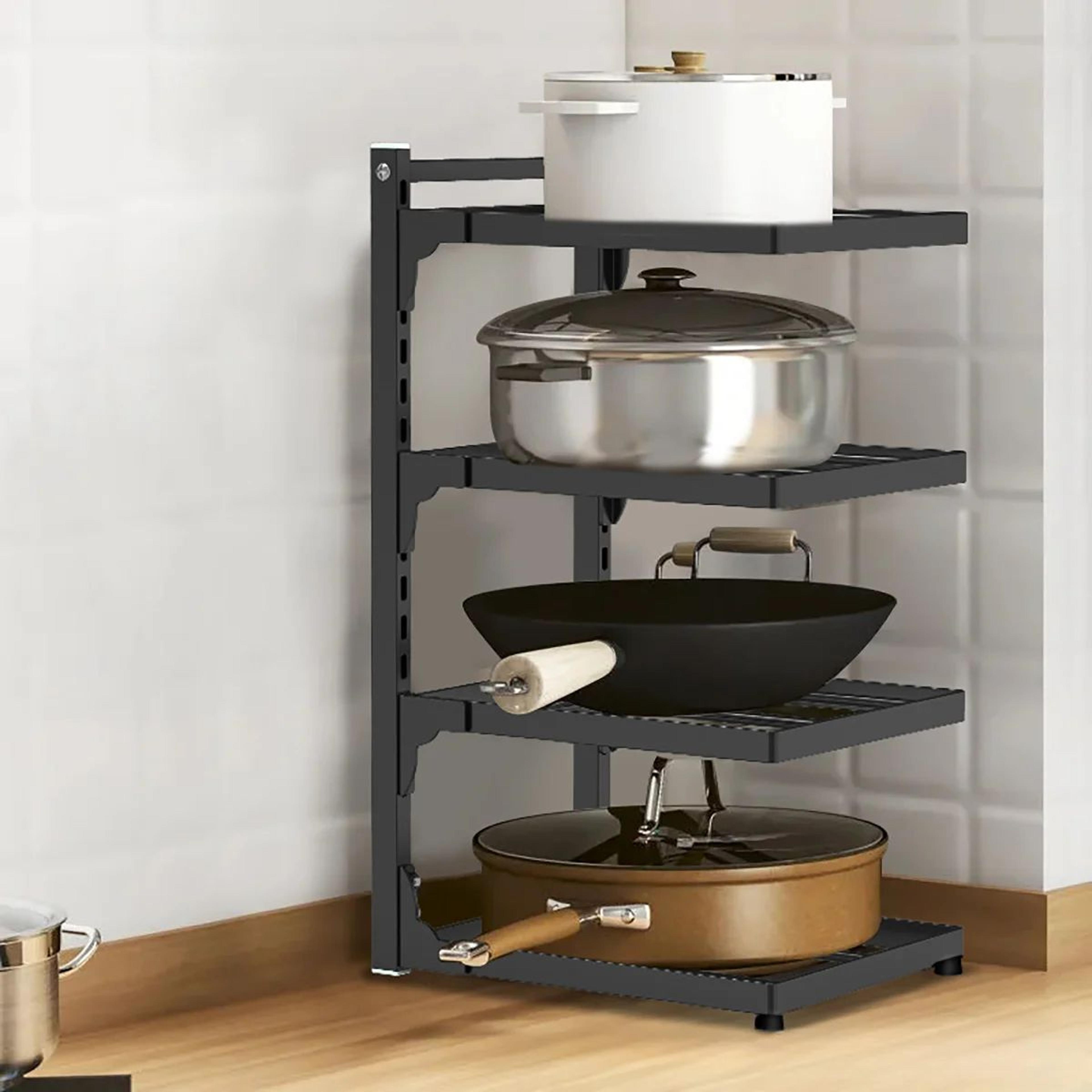 FlexiStack Adjustable Kitchen Storage Rack Multi Tier Under Sink Organizer 0