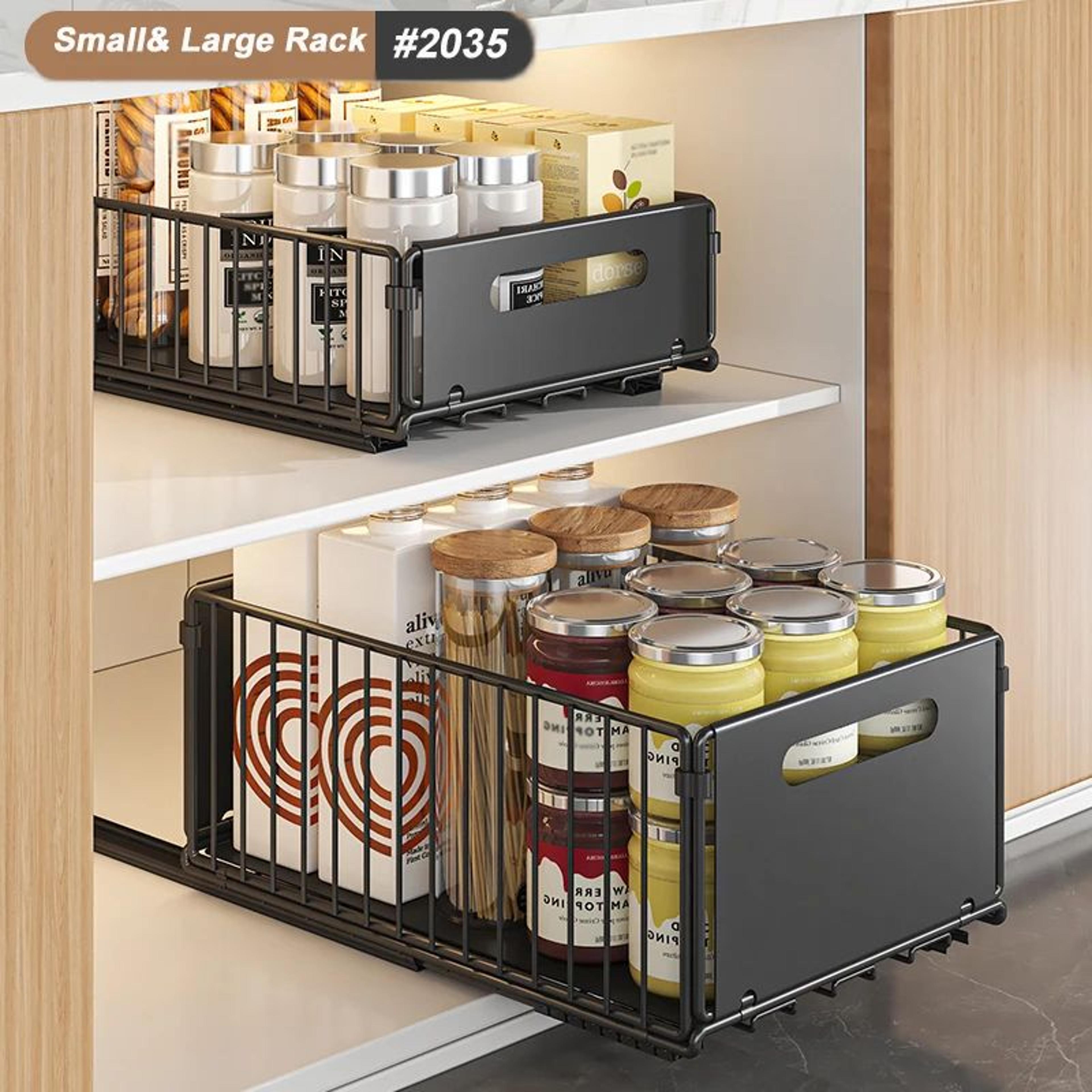 SlideSpice Pull Out Cabinet Organizer Kitchen Storage Rack 5