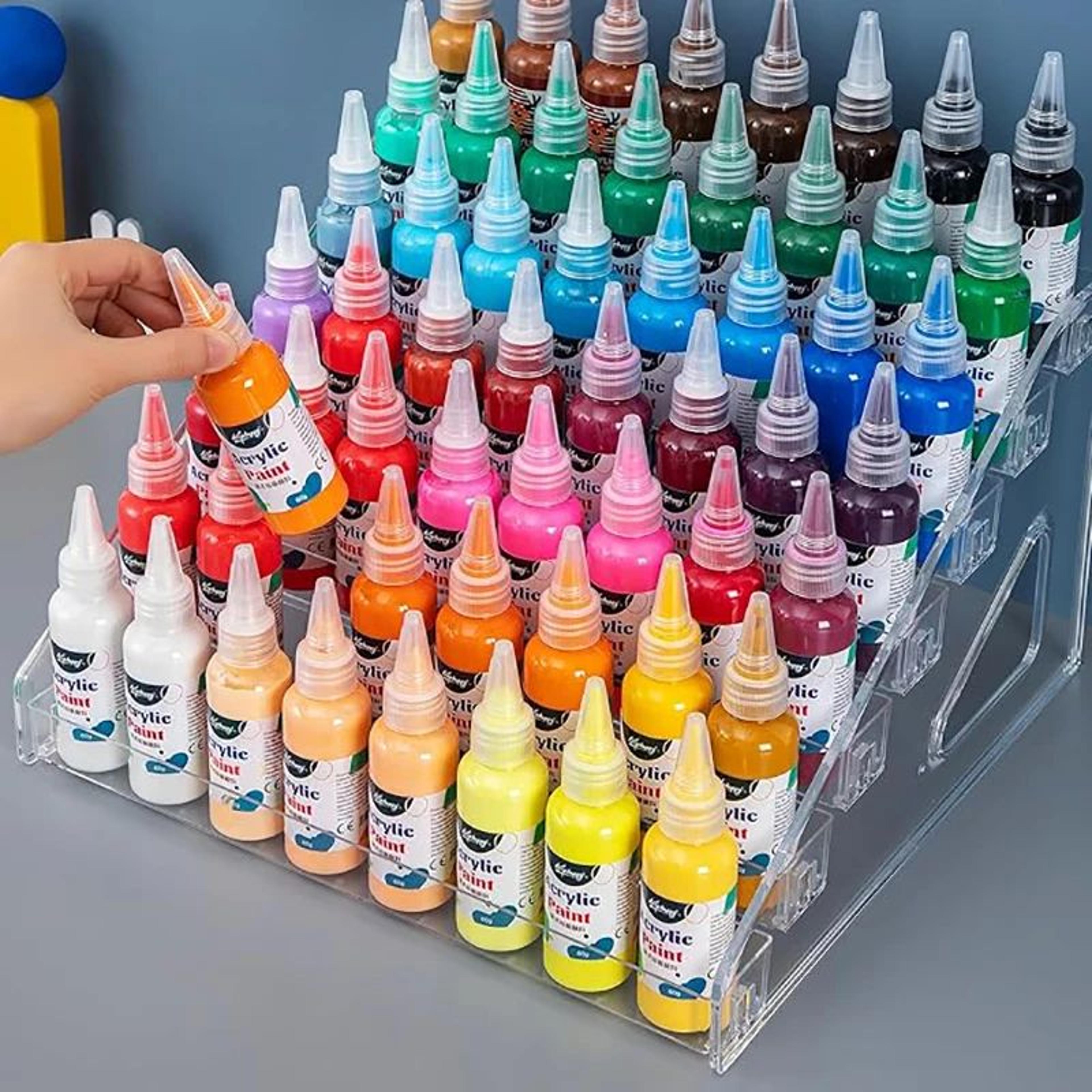 crystalclear 7 layer mini paint storage rack organizer
