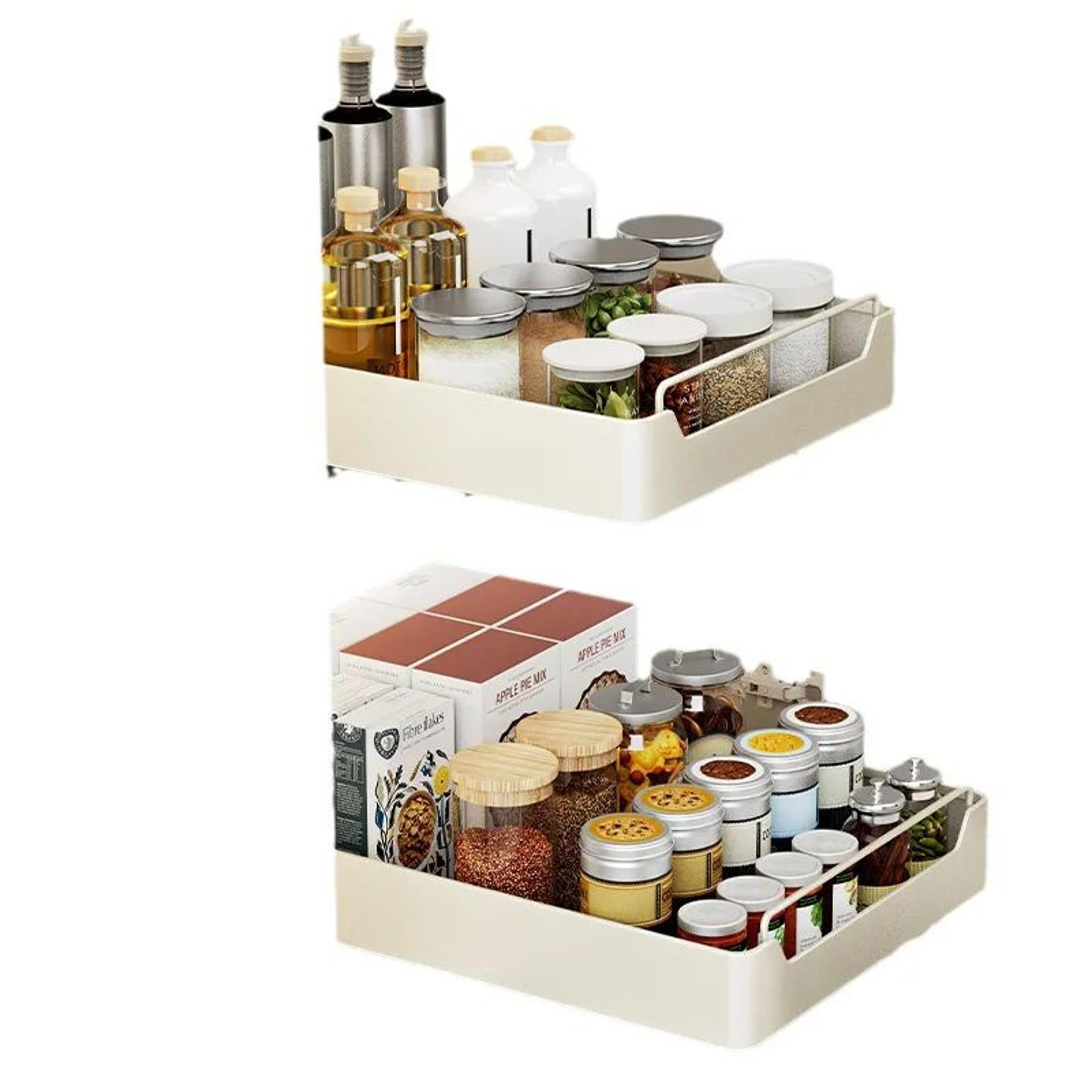 SlideEase Pull Out Cabinet Organizer Drawer Rack 4
