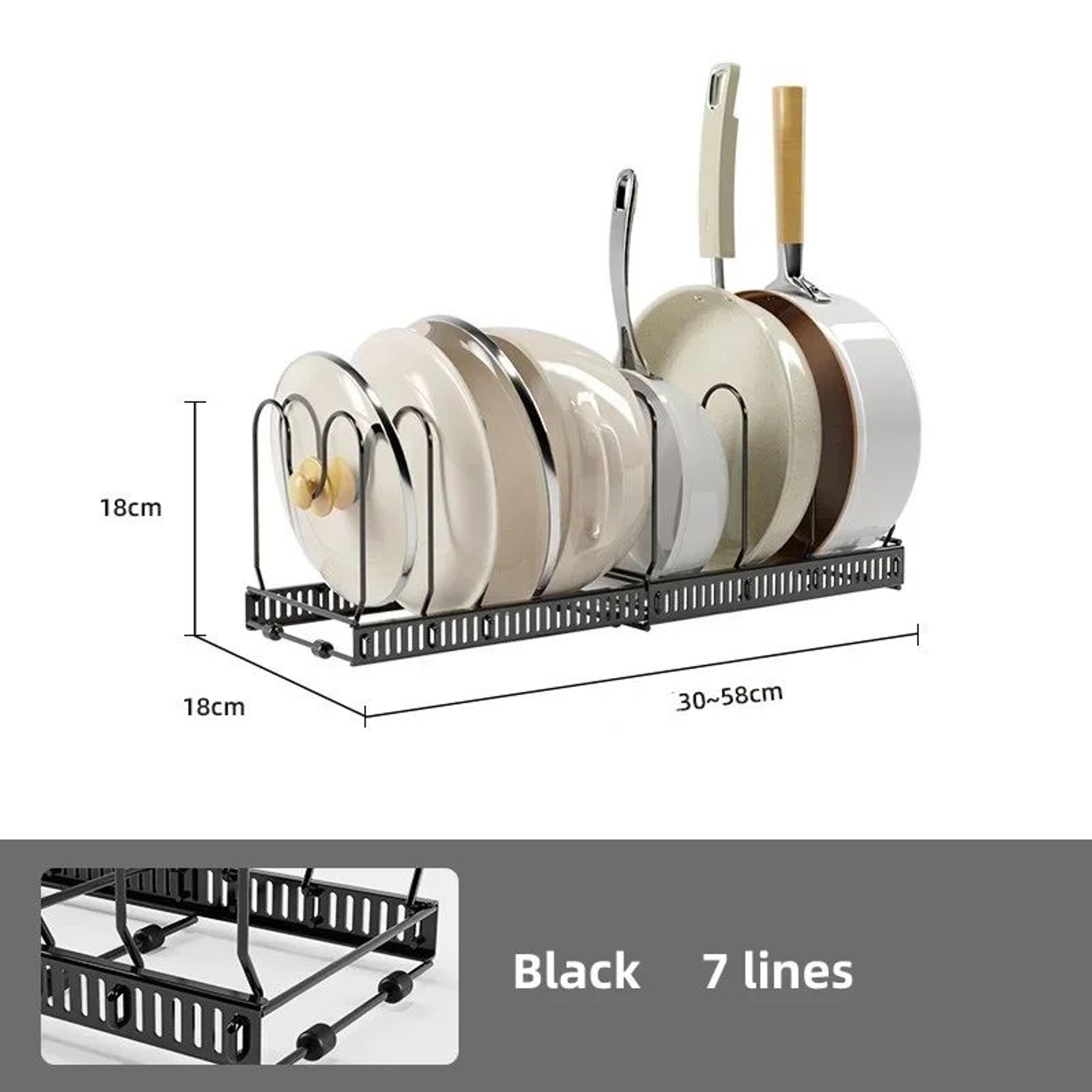 FlexiStack Adjustable Pot And Pan Organizer Rack 6