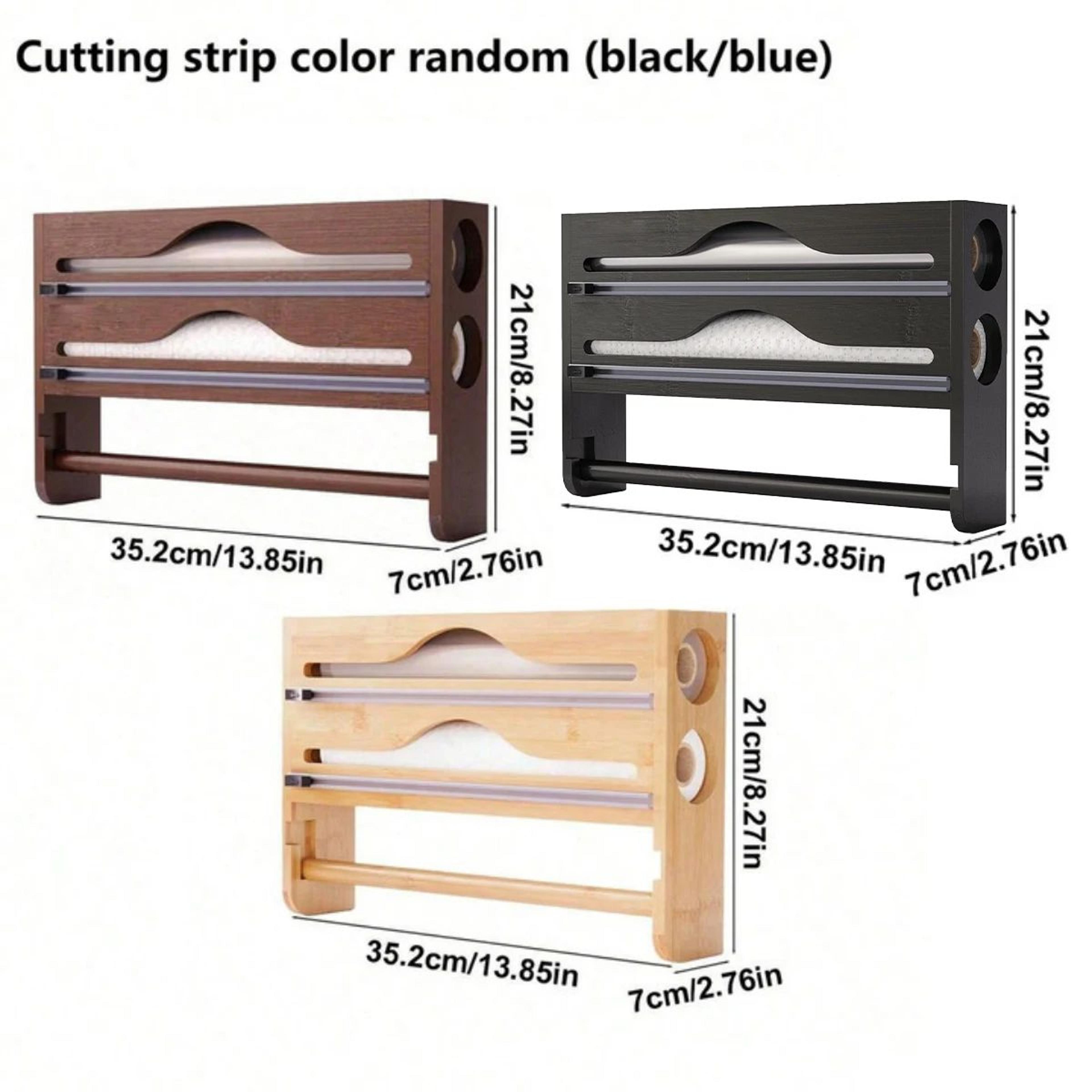 BambooCut Wall Mounted Wrap Dispenser Organizer 1