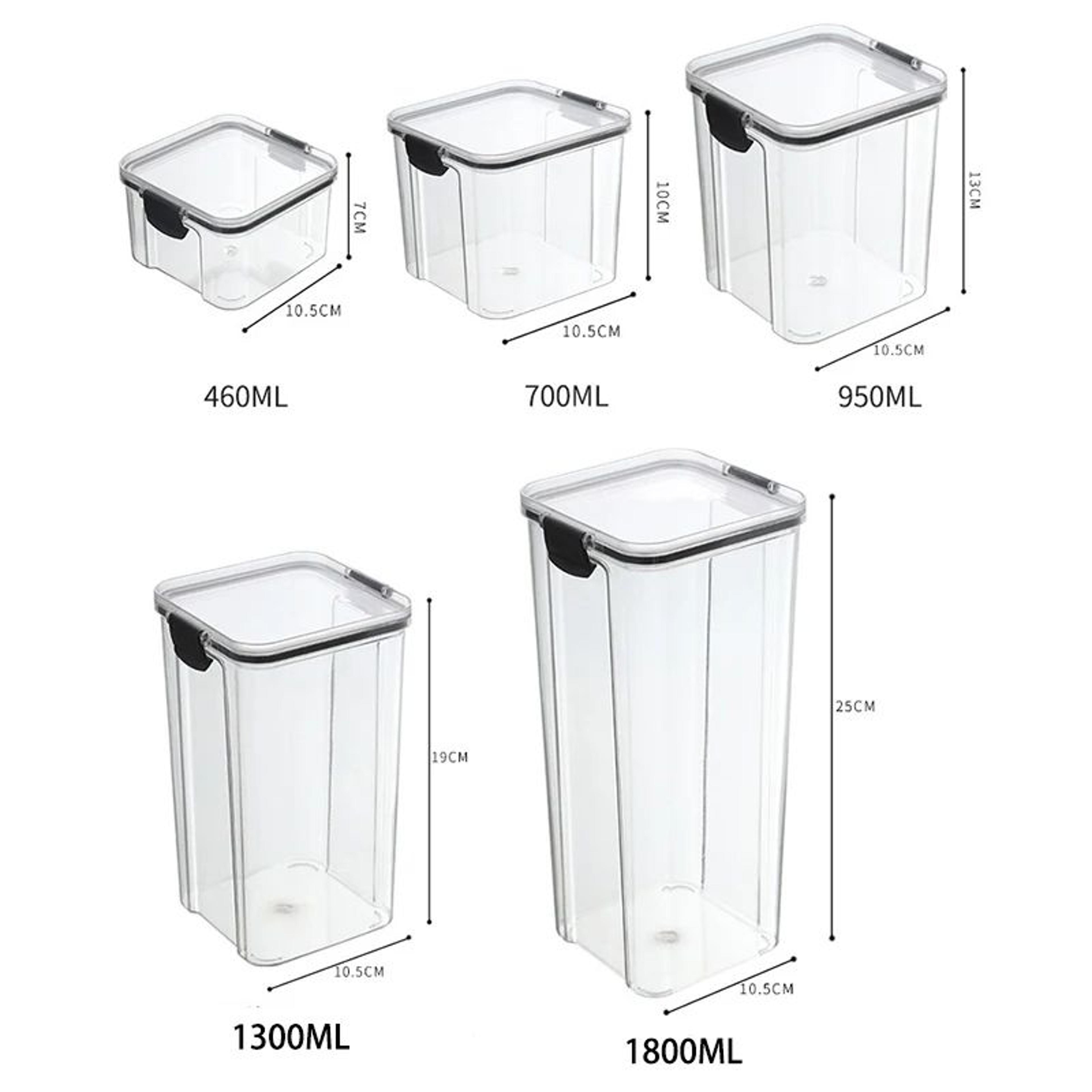 StackSeal 5 Piece Airtight Food Storage Container Set 5