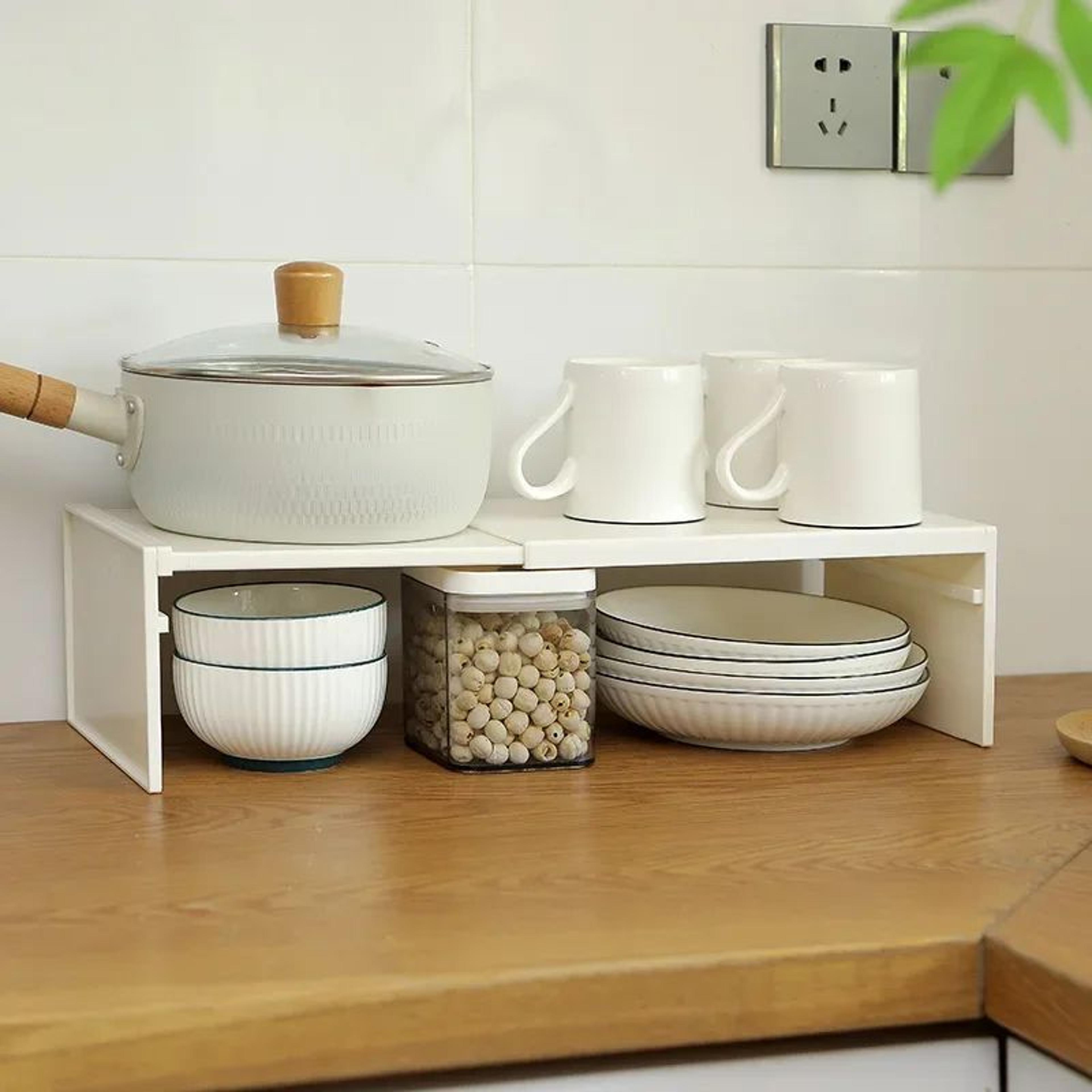 FlexiExpand Retractable Kitchen Shelf Organizer Rack 5