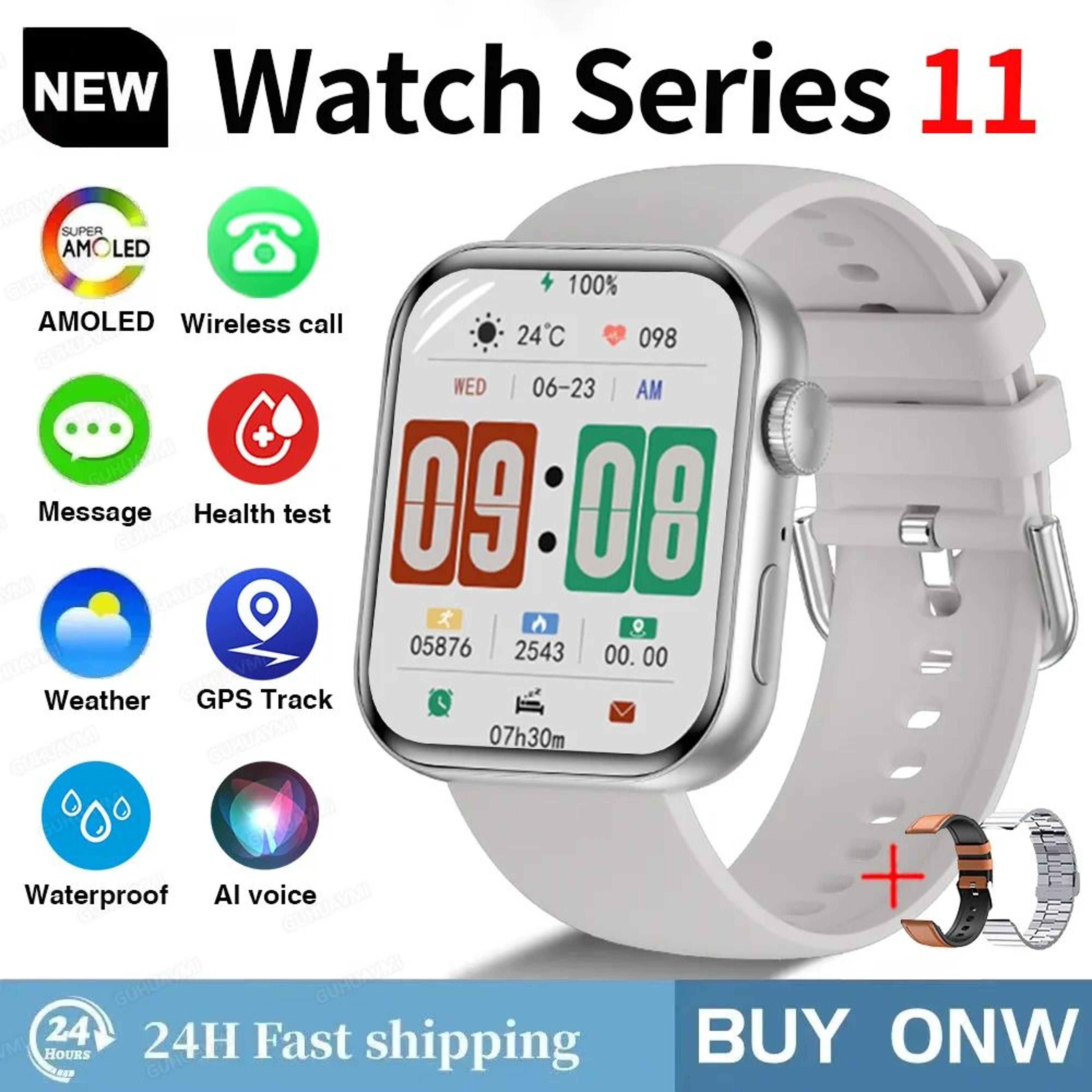 IOS Compatible AMOLED GPS Smartwatch With Bluetooth Call And Waterproof Design 18