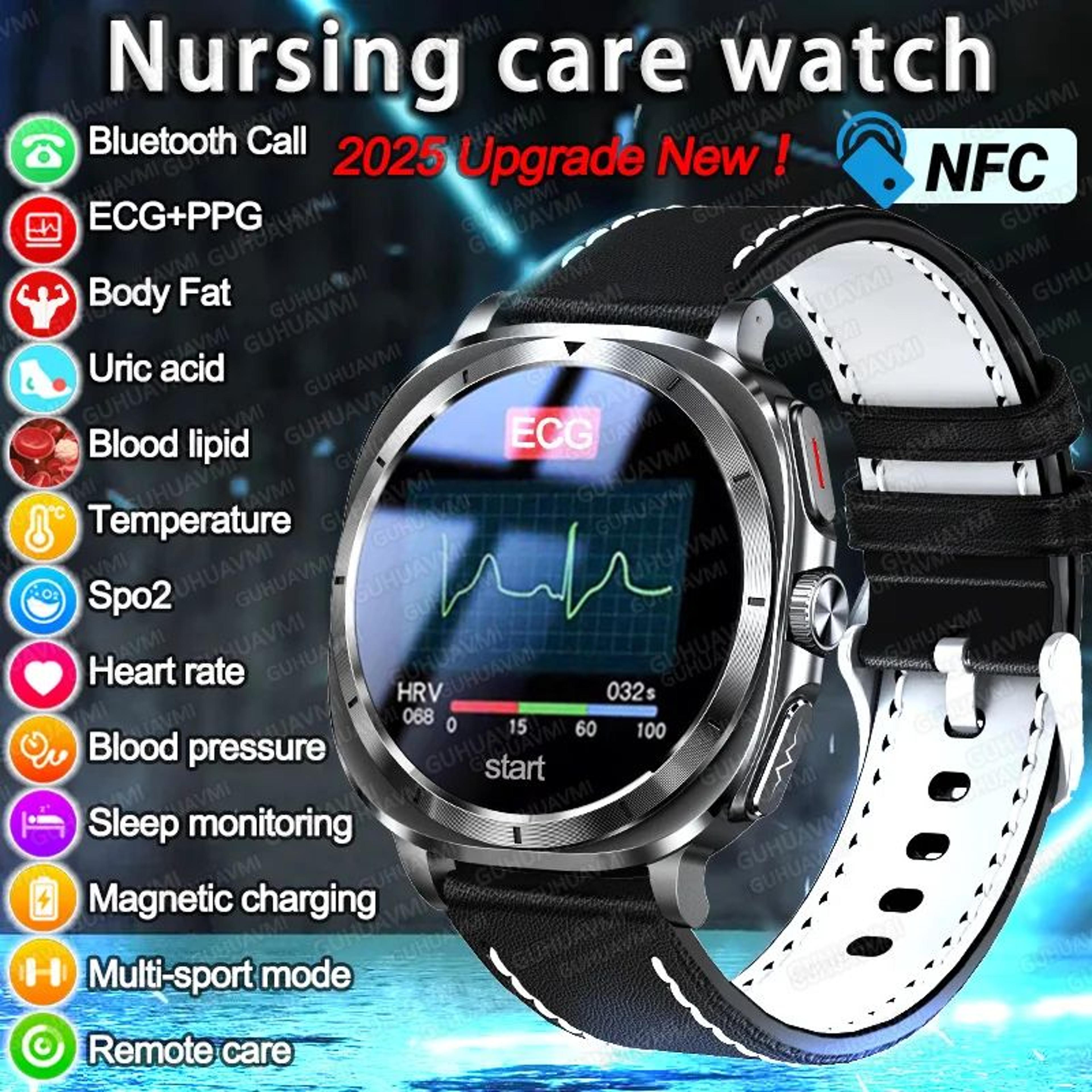 vitaltrack pro smart health watch with ecg and blood pressure monitoring