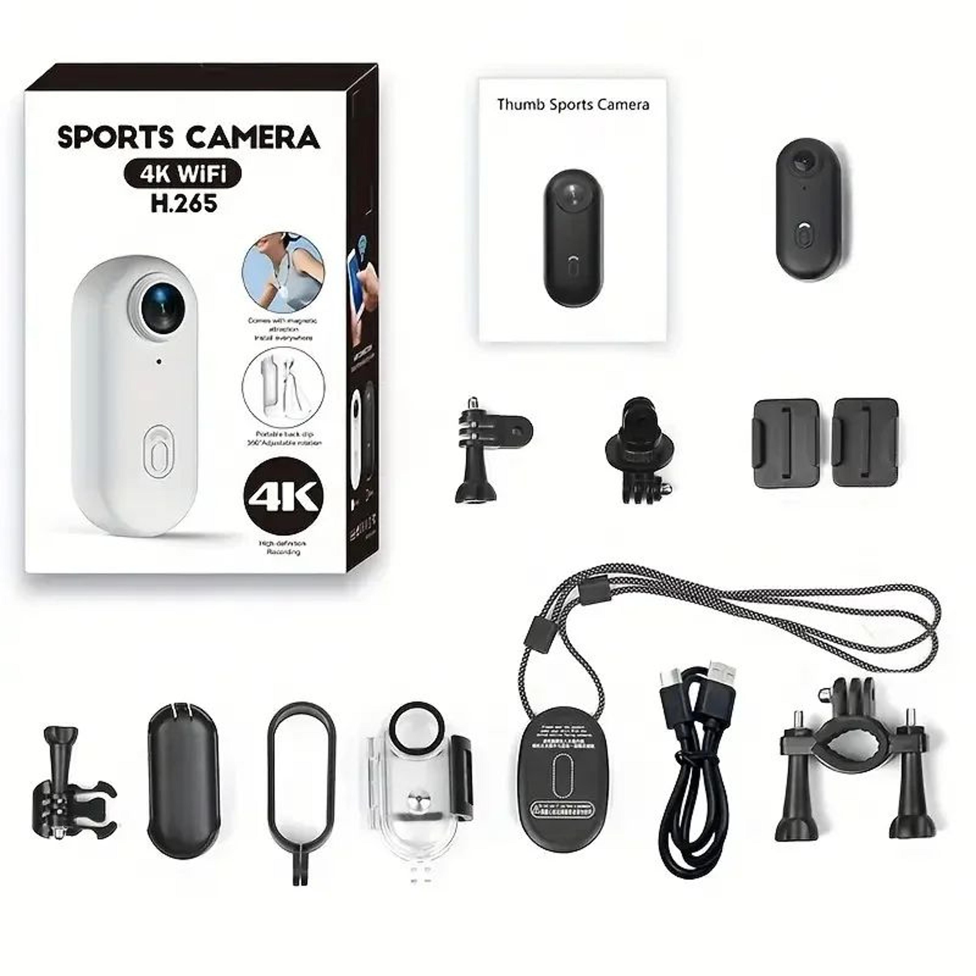 4K Mini Action Camera With Stabilization And Compact Thumb Size Design 0