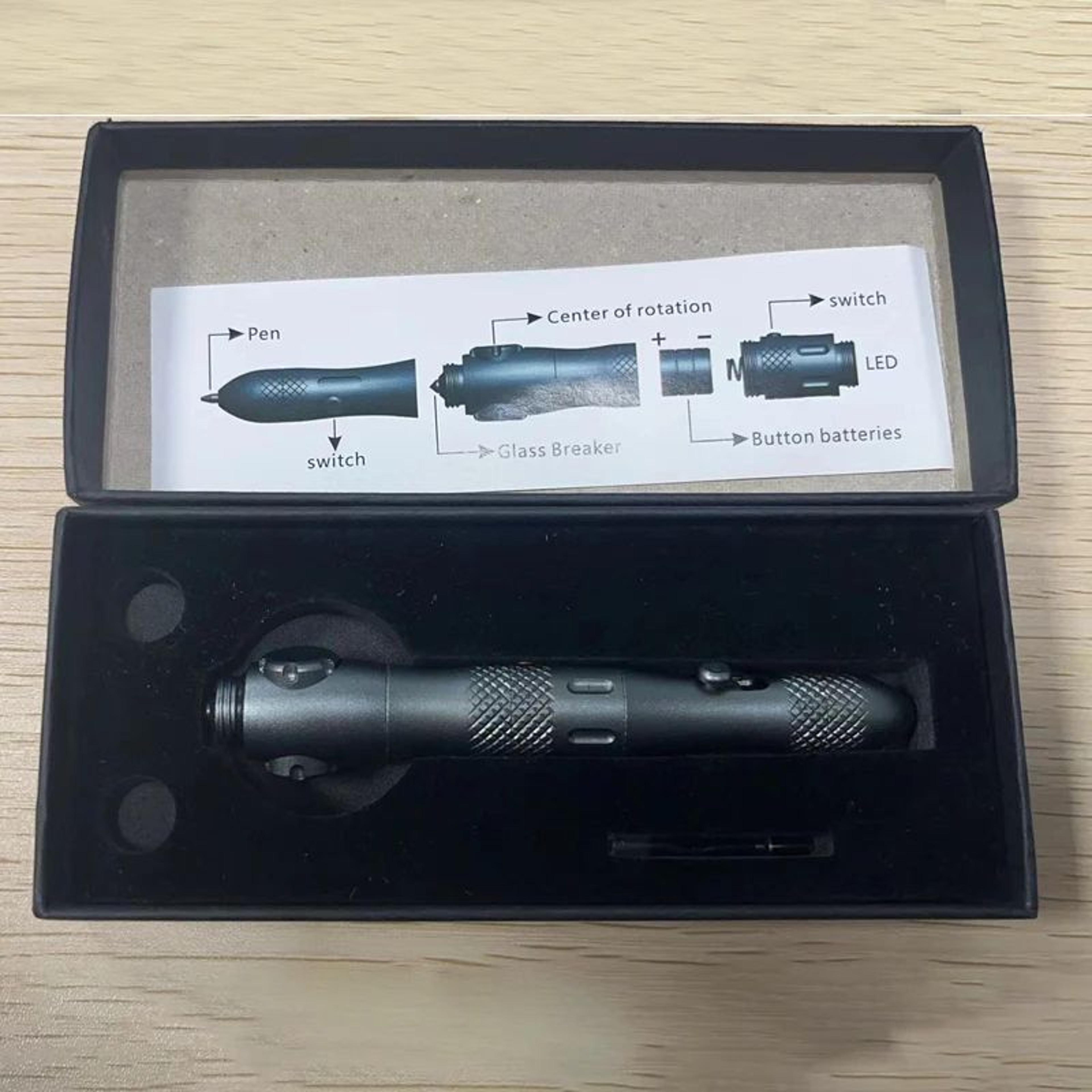 SpinGuard Tactical Pen Multi Function EDC Pen With Glass Breaker And Fidget Spinner 4