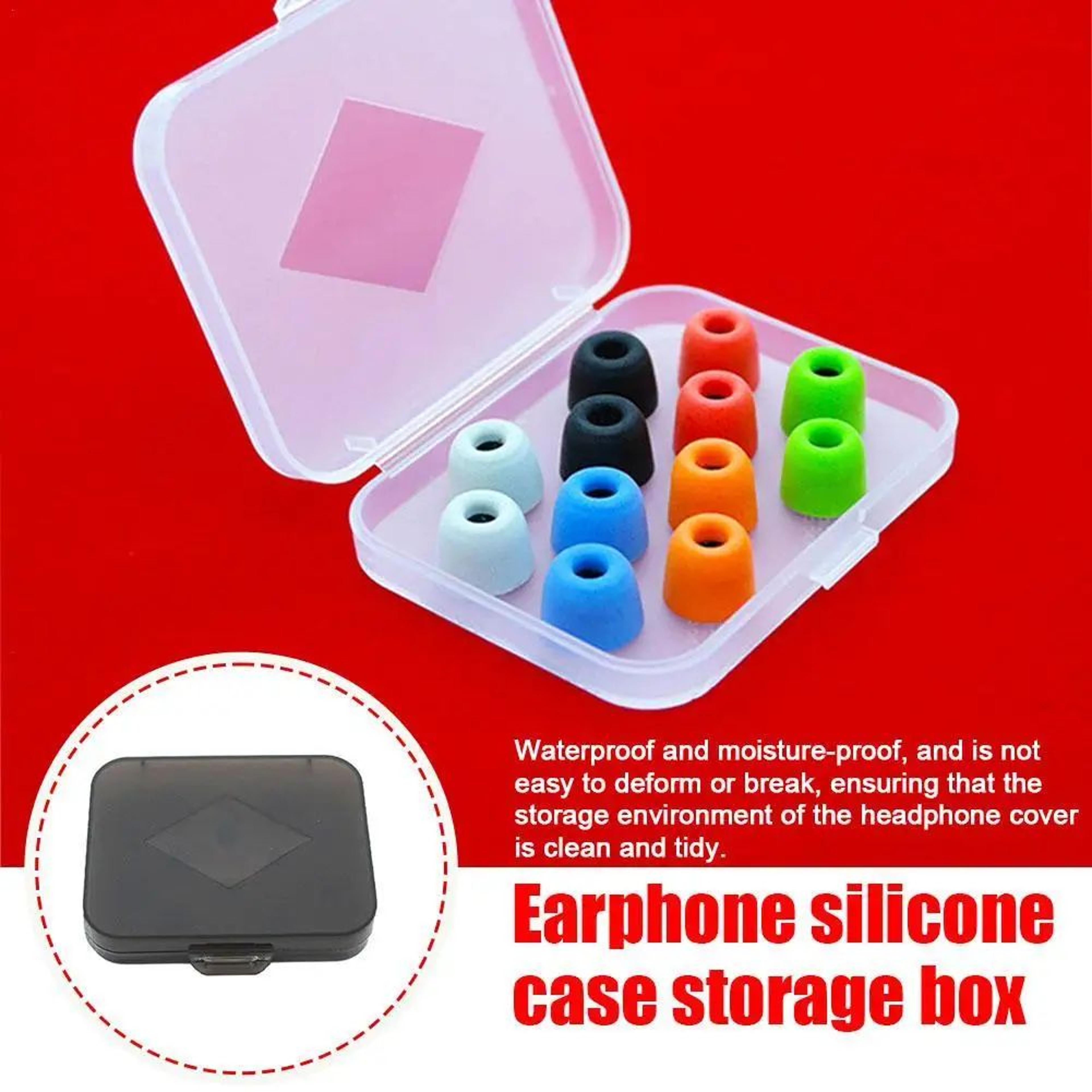 Portable Silicone Eartip Storage Case Transparent Dustproof Earbud Holder 0