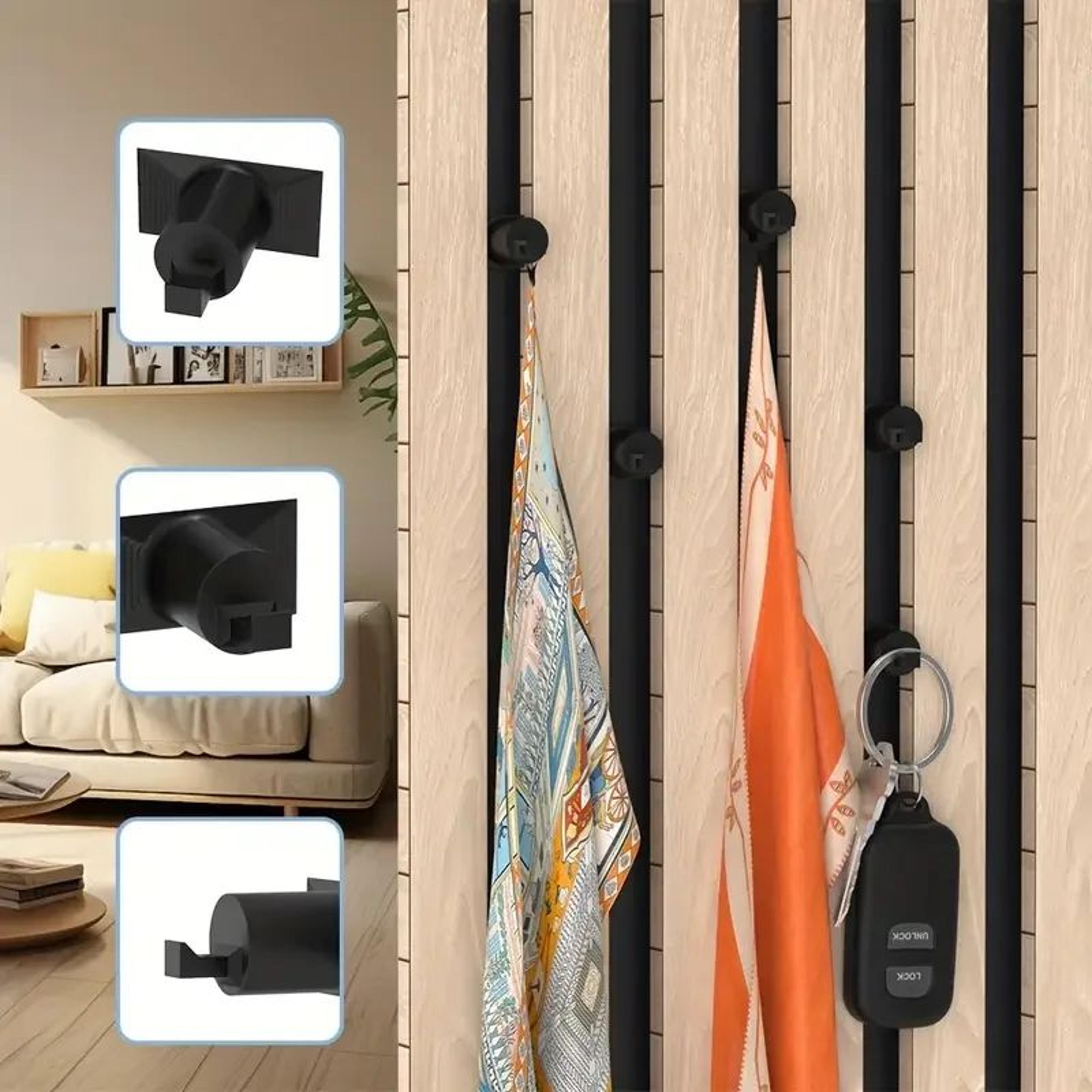 Heavy Duty Acoustic Panel Hooks No Drill Wall Mount Set 2