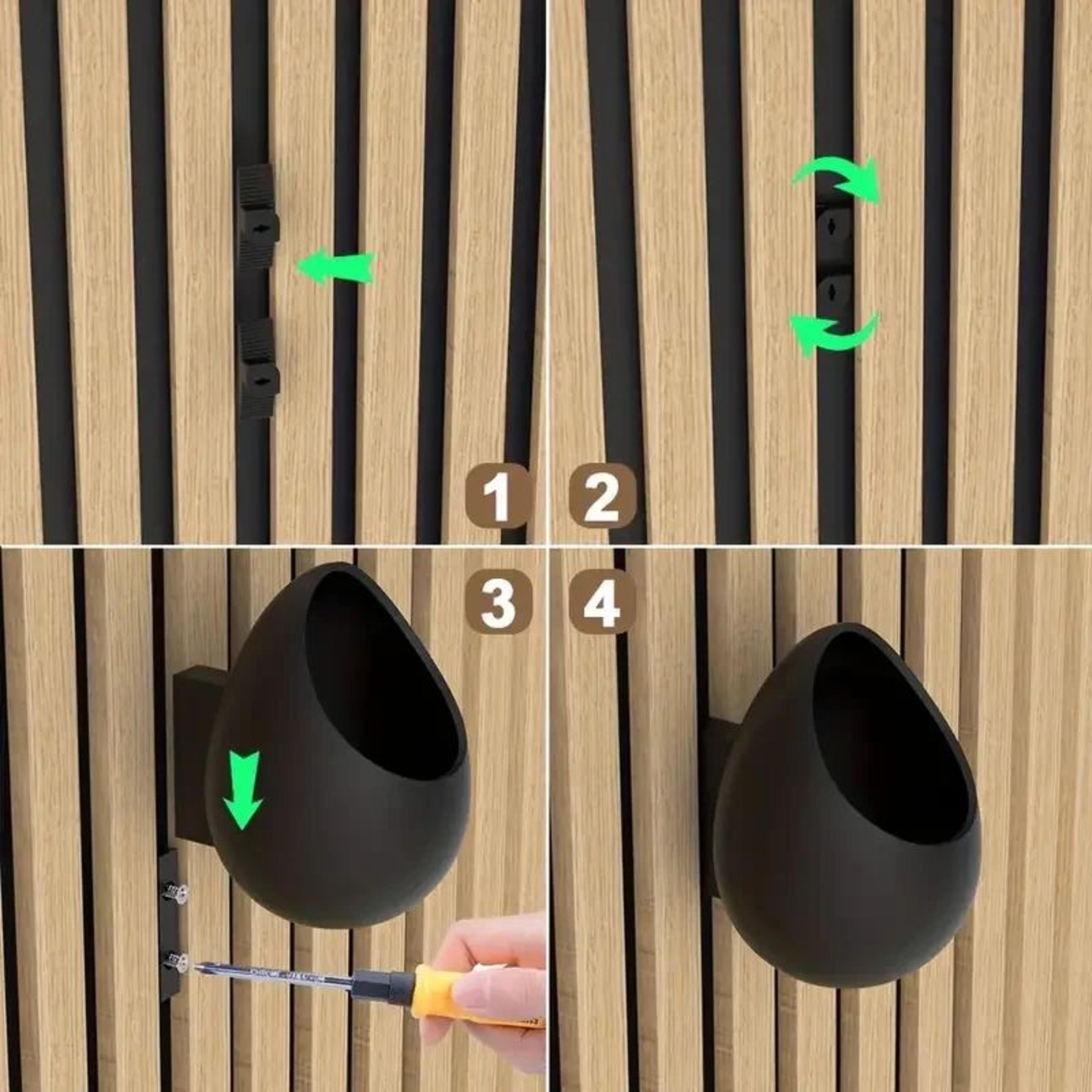 Acoustic Panel Plant Shelf Wall Storage Tray 4