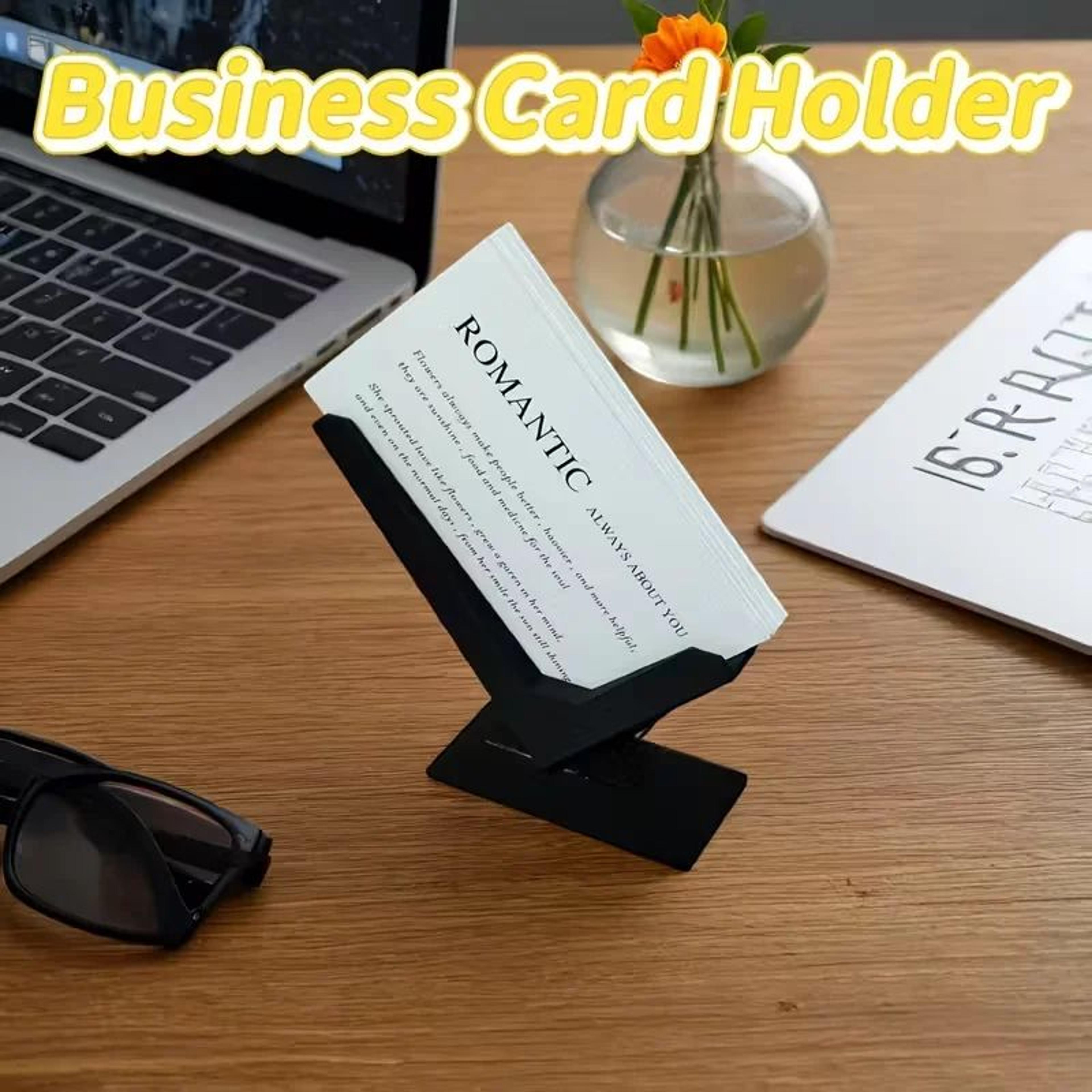 minimalist business card holder desk organizer