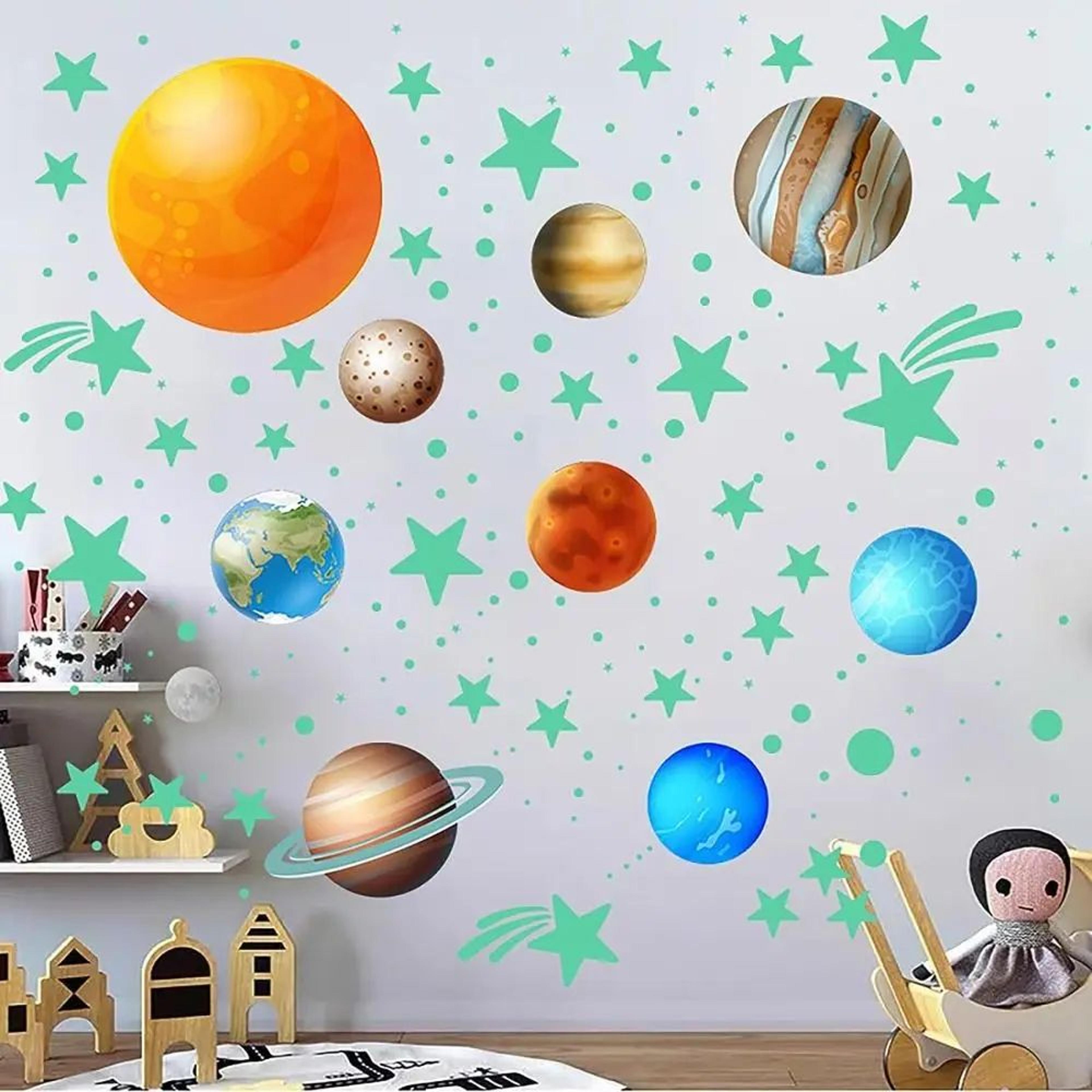 Glow In The Dark Star Wall Stickers Set 4