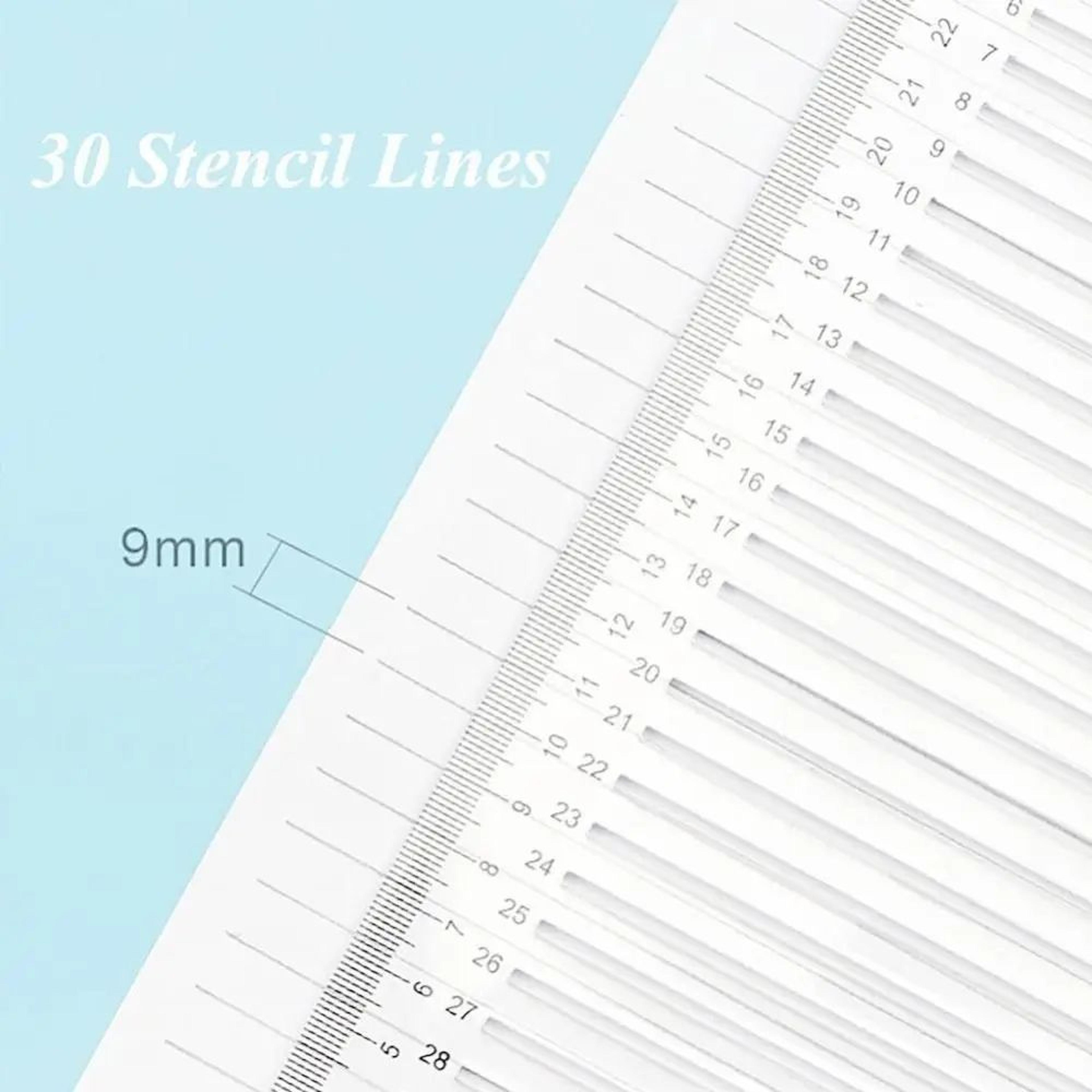 Transparent Calligraphy Stencil Ruler Template For Handwriting Practice 4
