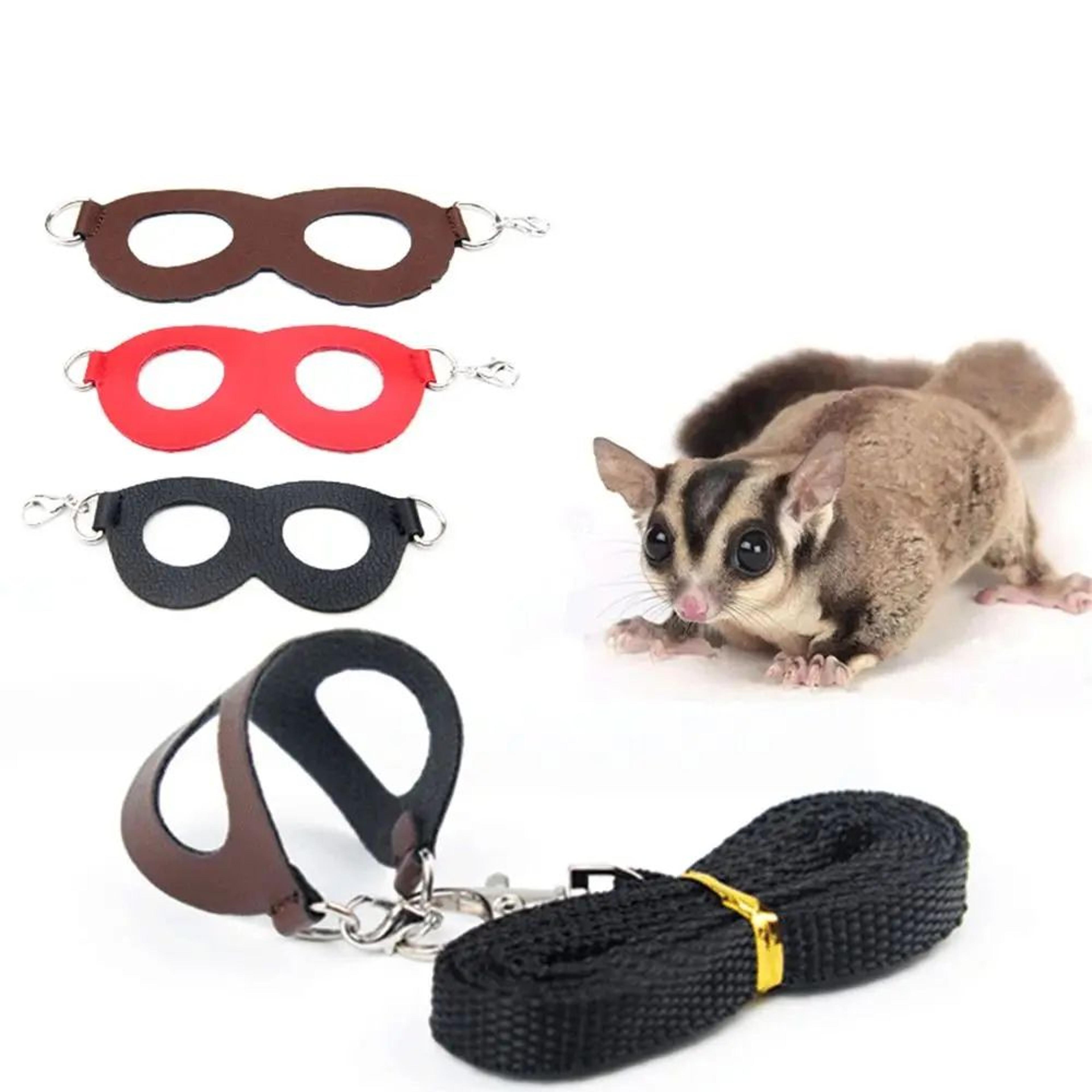 pu leather hamster harness and leash set for small pets