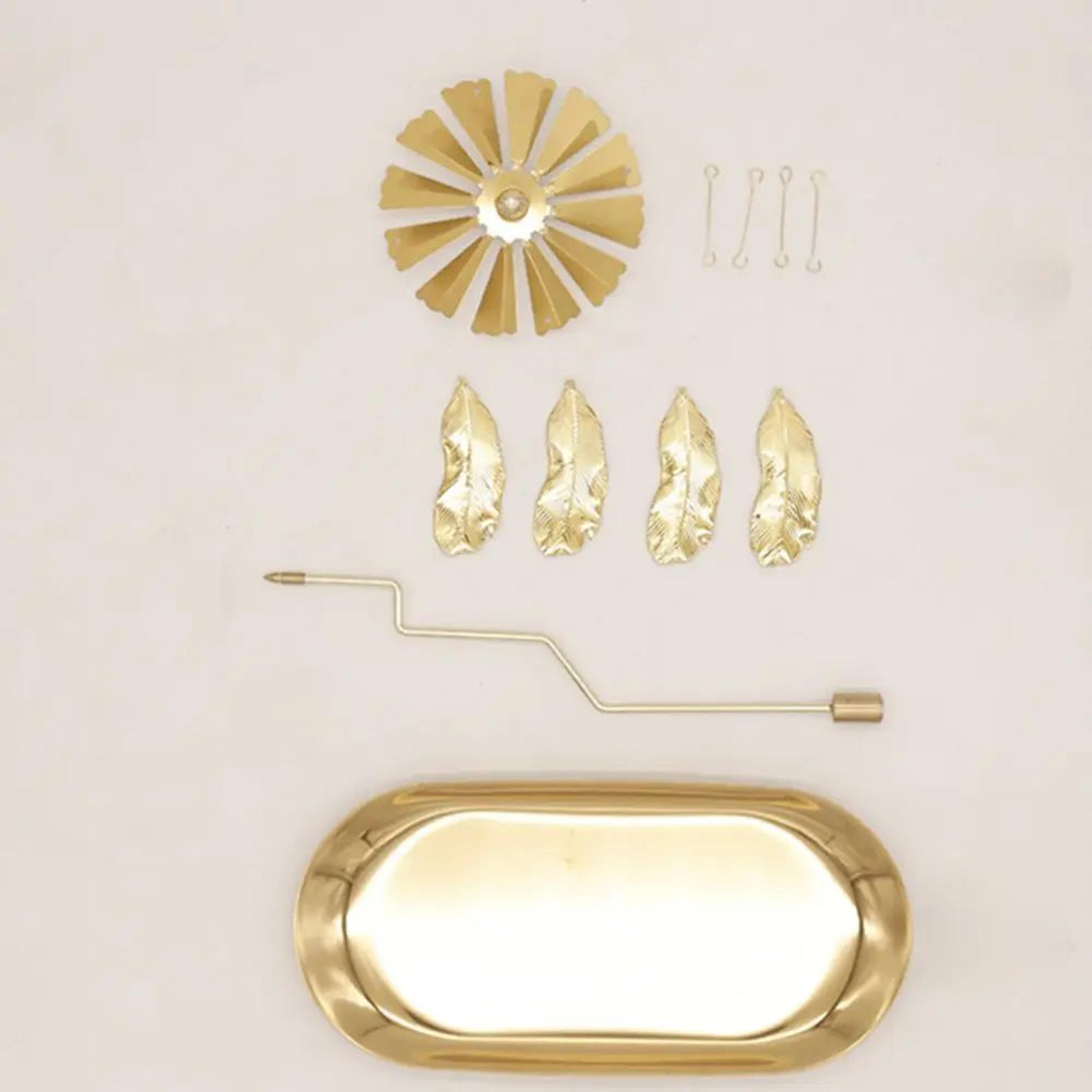 Gold Rotating Tealight Candle Holder For Home And Wedding Decor 4