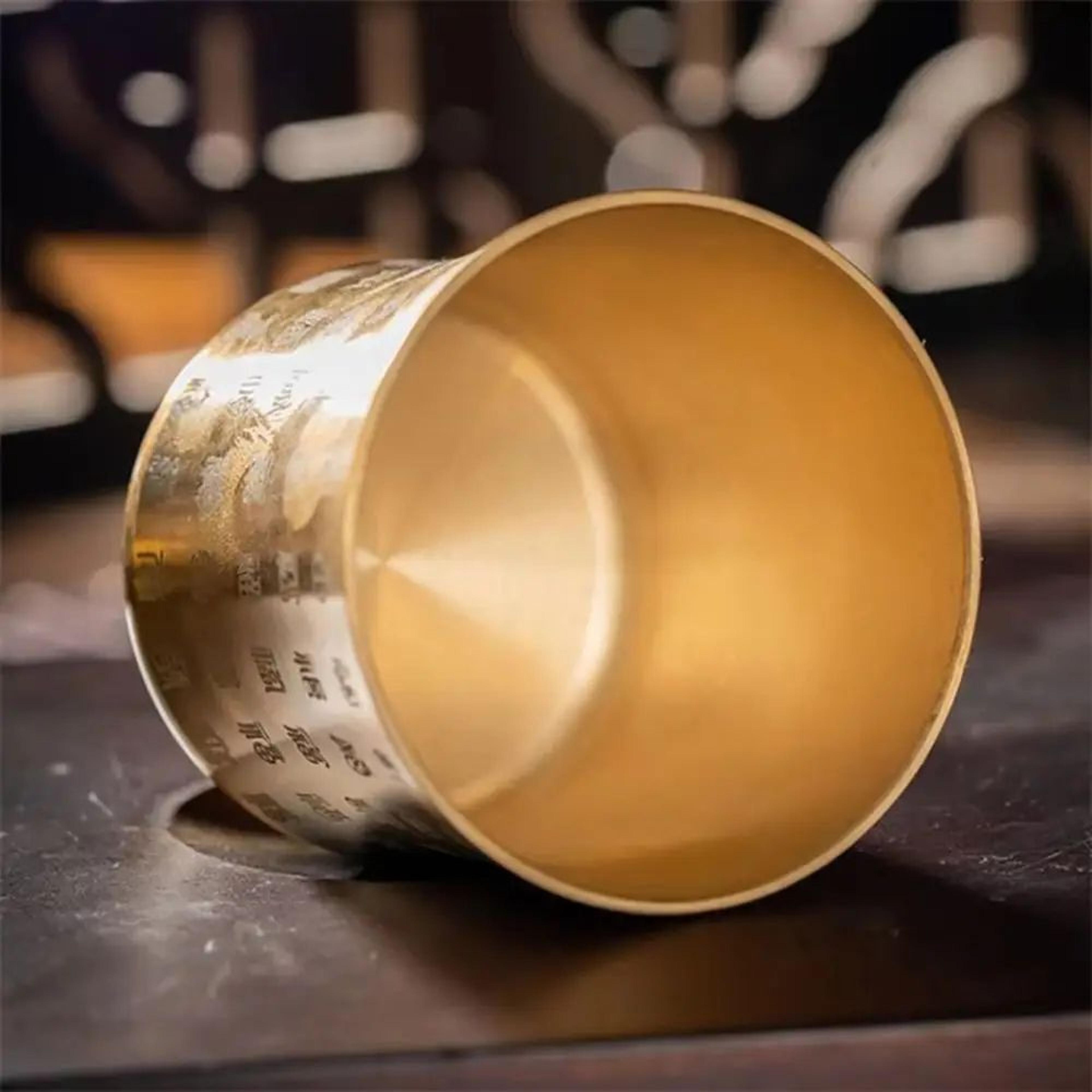 Wealth Attracting Brass Tea Cup Home Decor Ornament 4