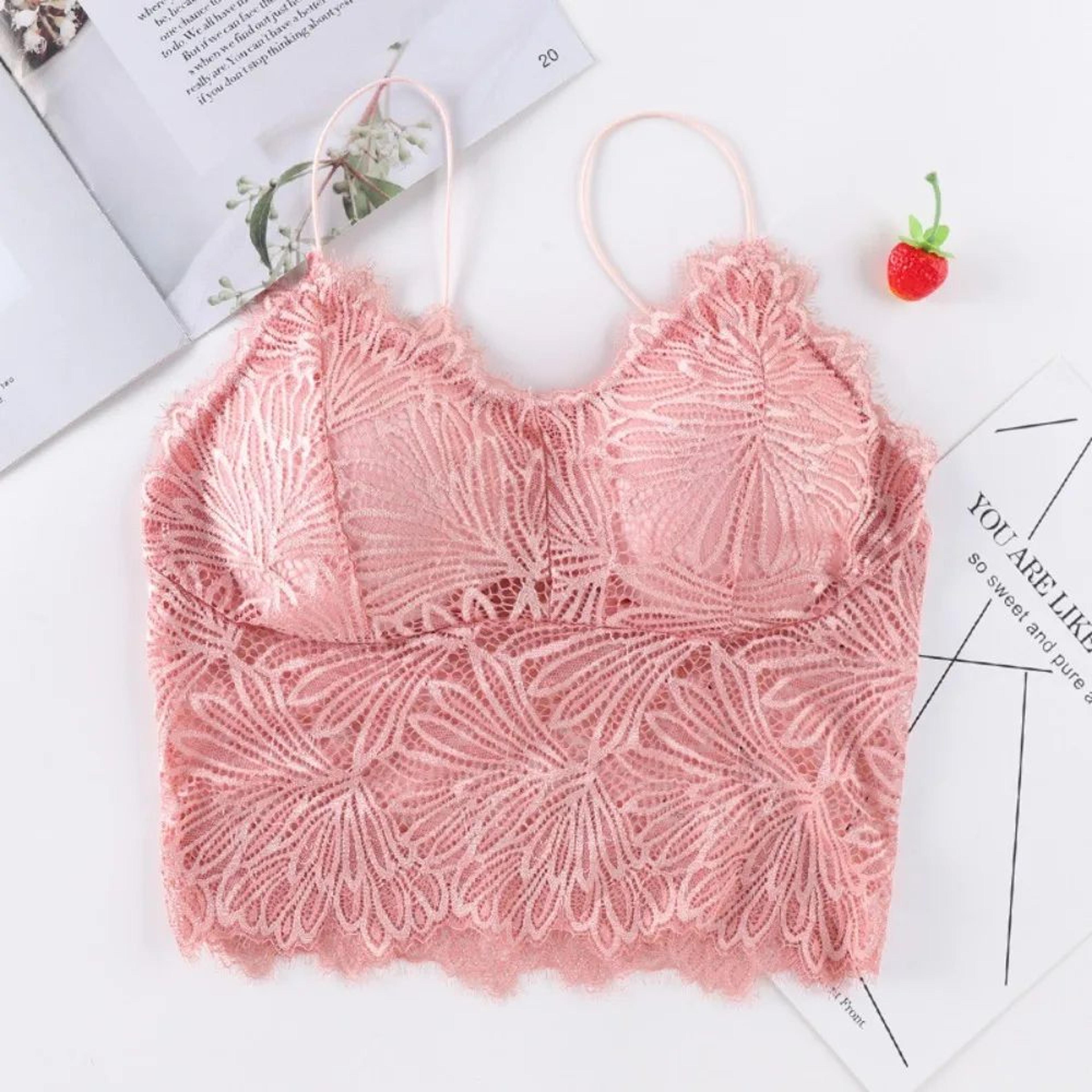 LaceGlow Sleeveless Crop Tank Bralette Top 10