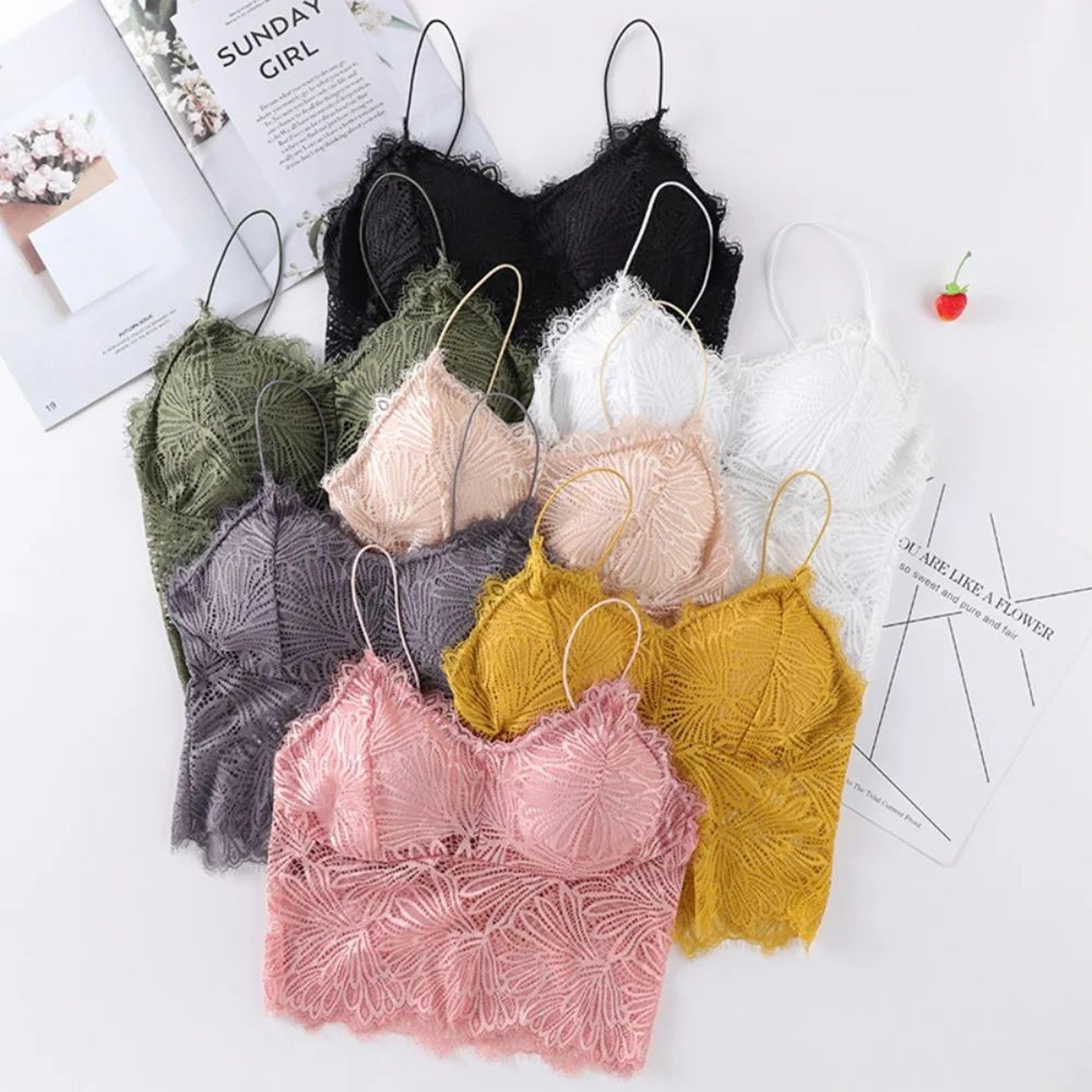 LaceGlow Sleeveless Crop Tank Bralette Top 4