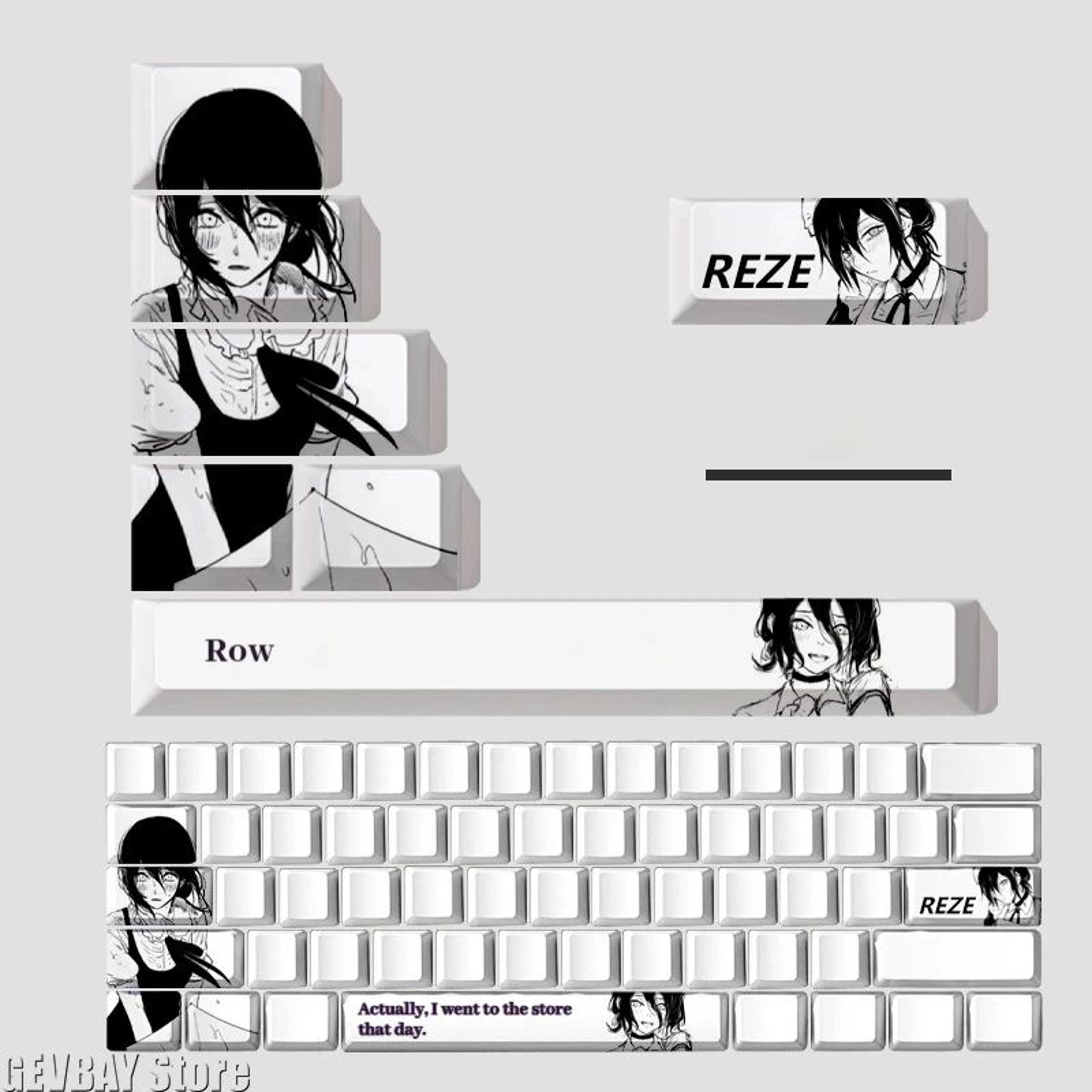 Anime Reze Mechanical Keyboard Keycaps Set 0