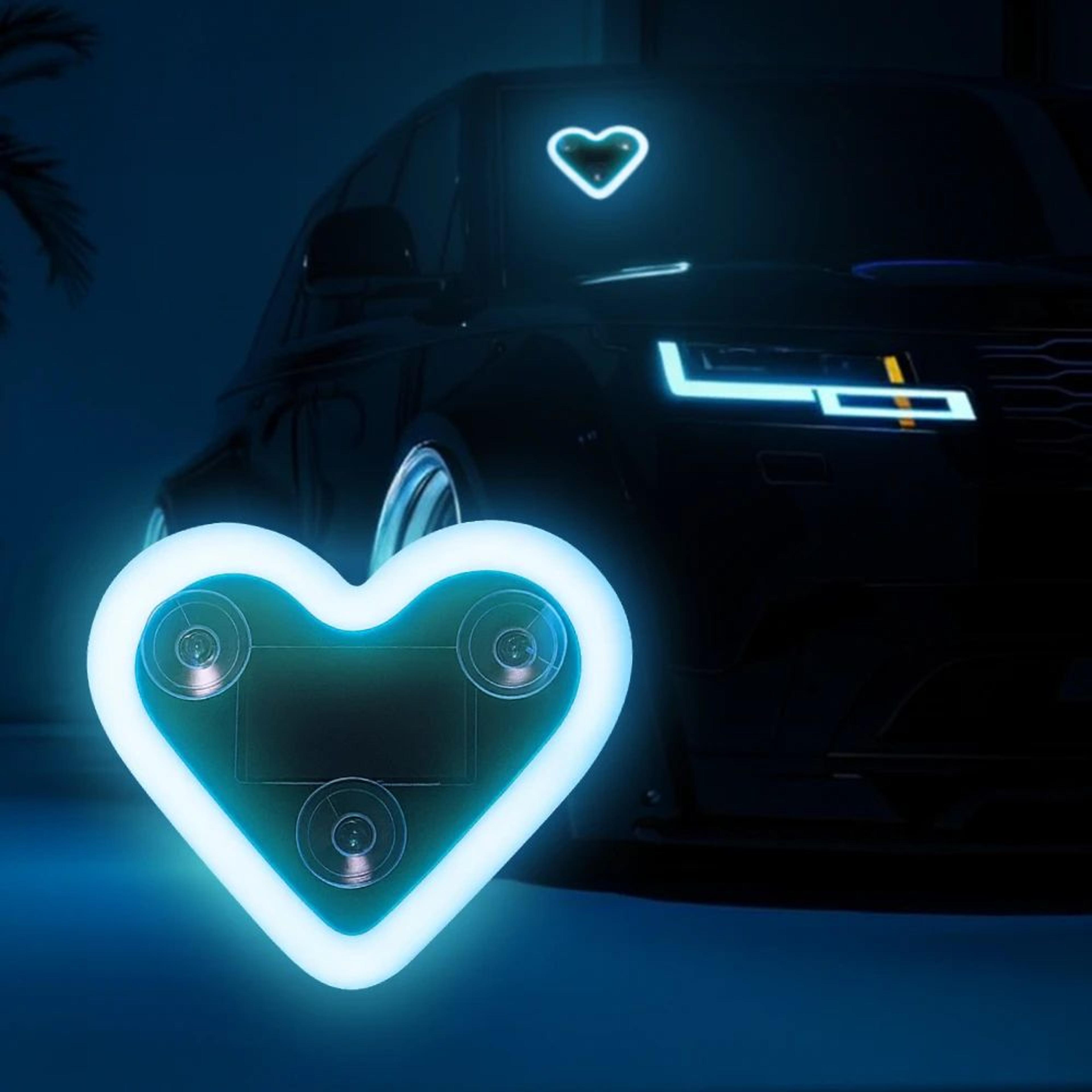 Heart Shape LED Ambient Car Light 8