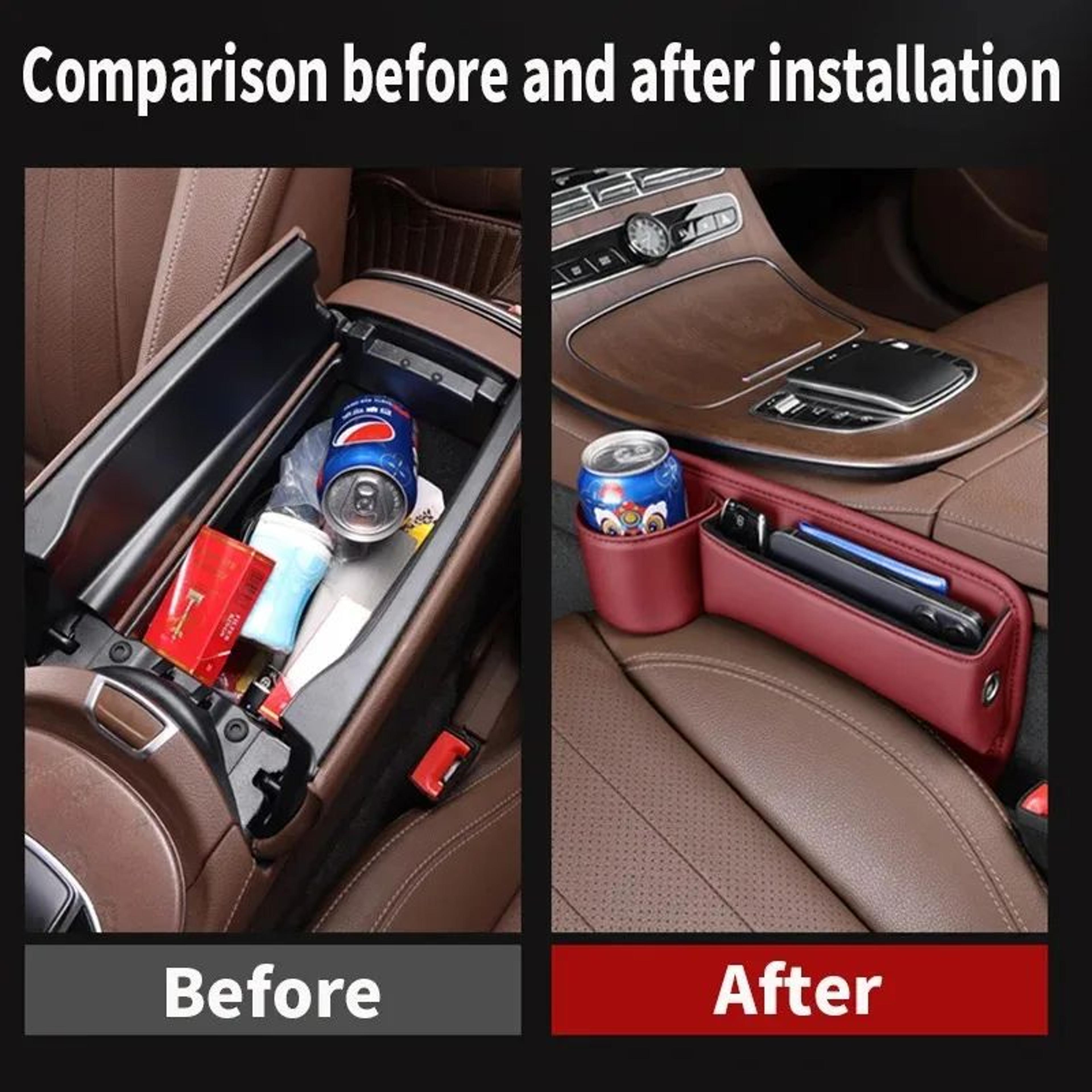 Universal Car Seat Storage Organizer With Cup And Phone Holder 1